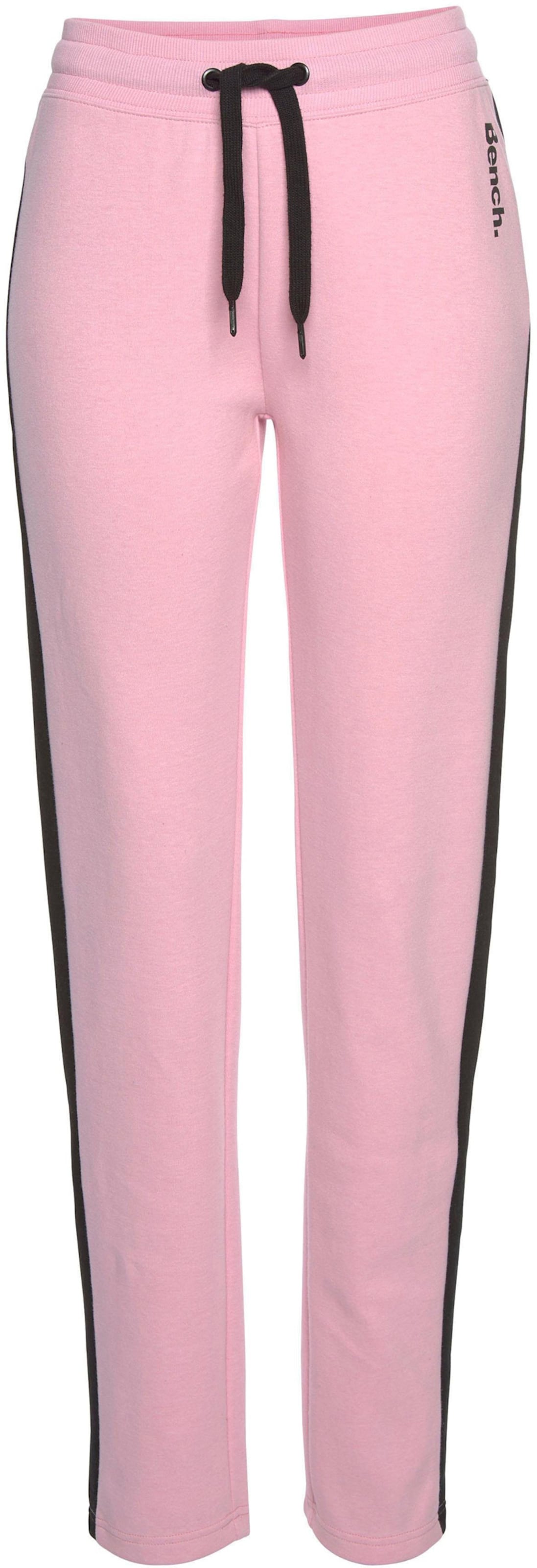 Loungehose in rosa-schwarz von heine