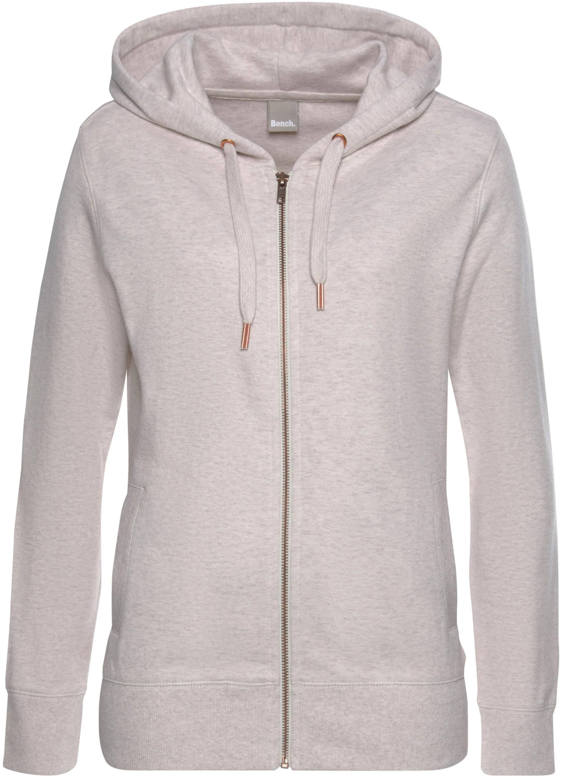 Sweatjacke in beige-meliert von heine