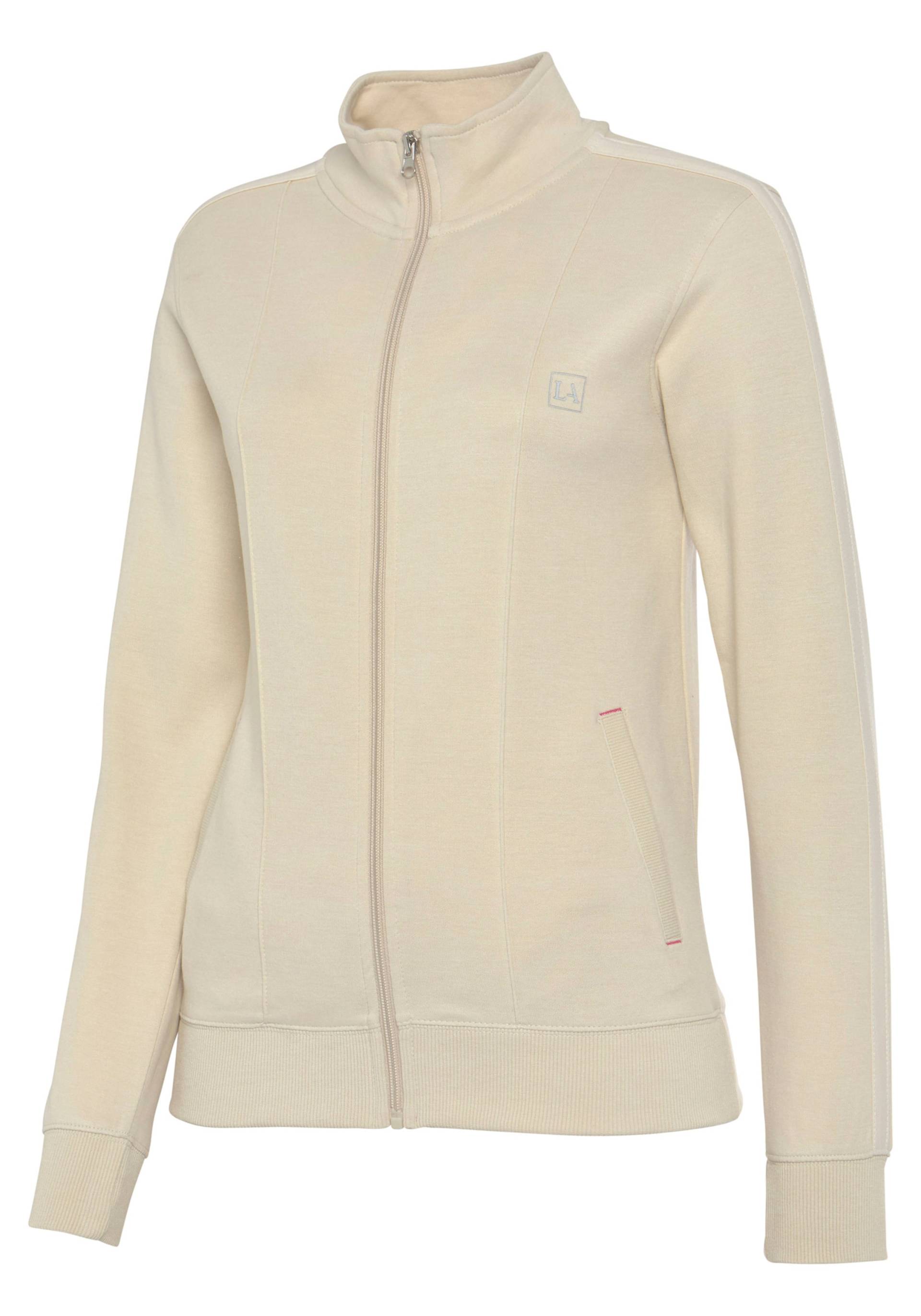 Sweatjacke in beige von LASCANA ACTIVE