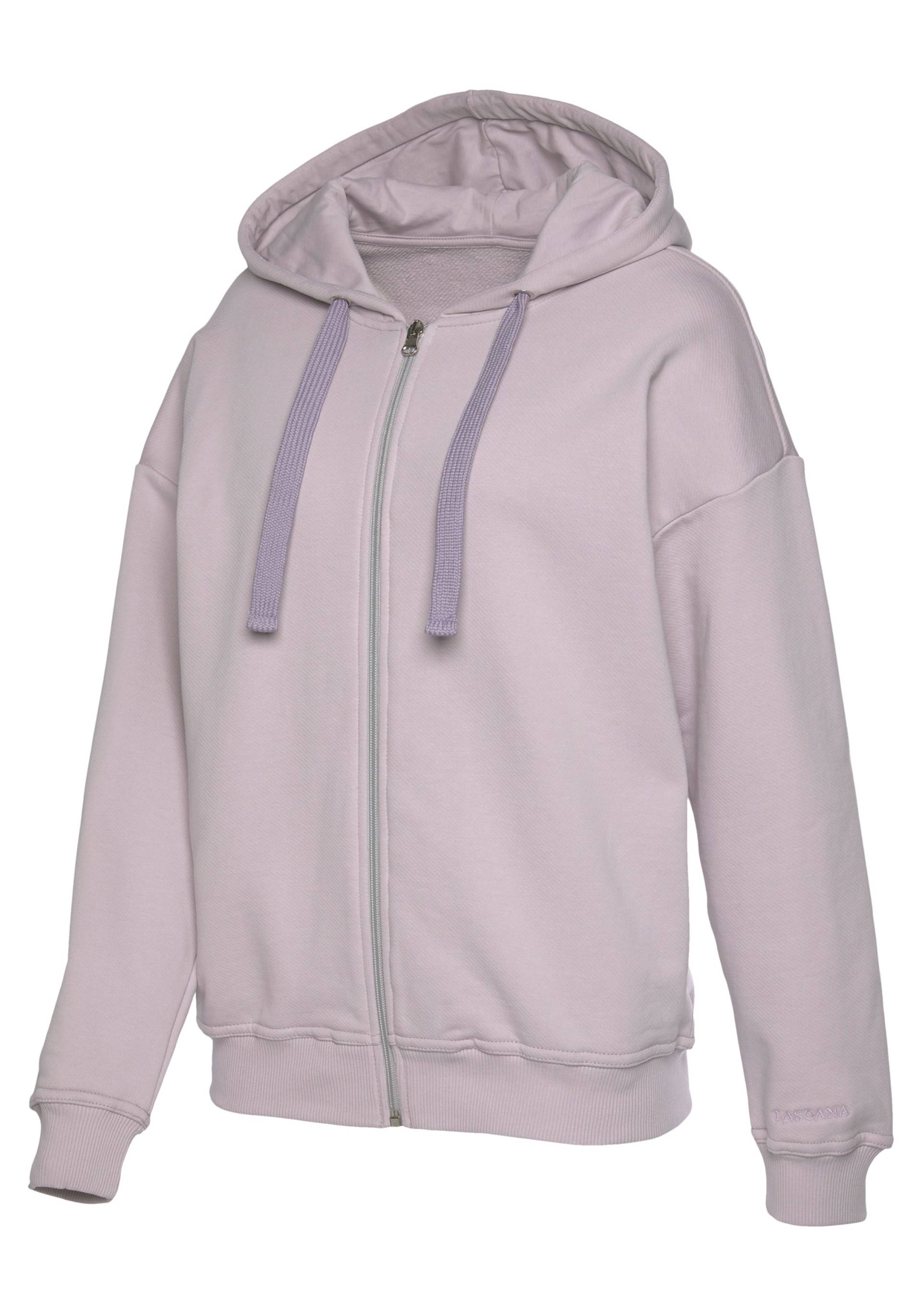 Sweatjacke in flieder von LASCANA