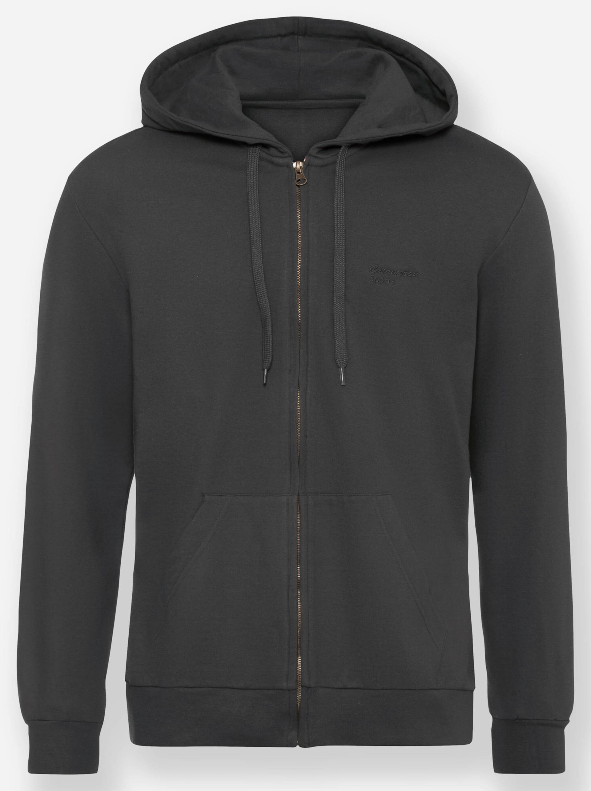 Sweatjacke in graphit von Catamaran Sports