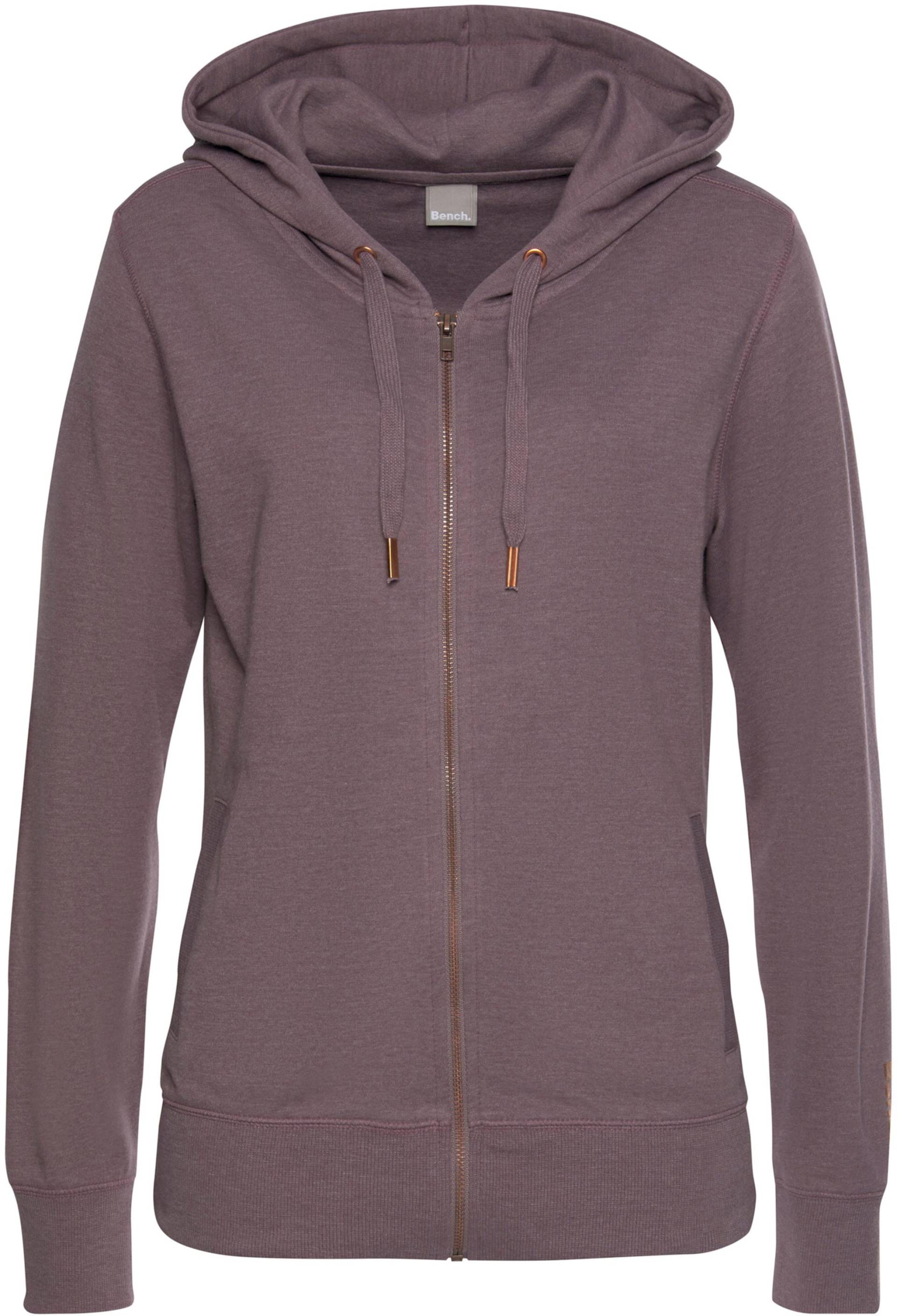 Sweatjacke in mauve-meliert von heine