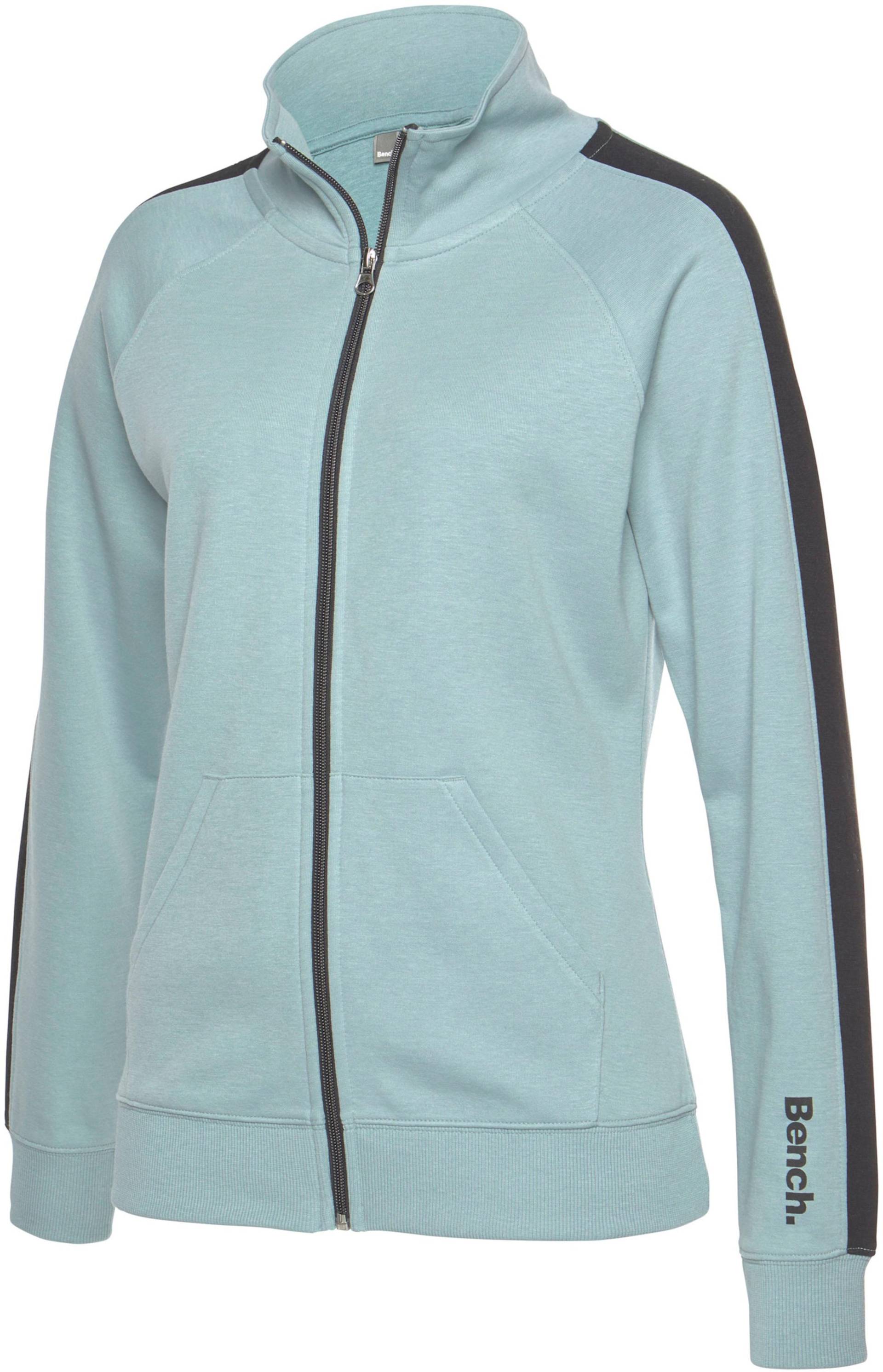 Sweatjacke in mint-schwarz von heine