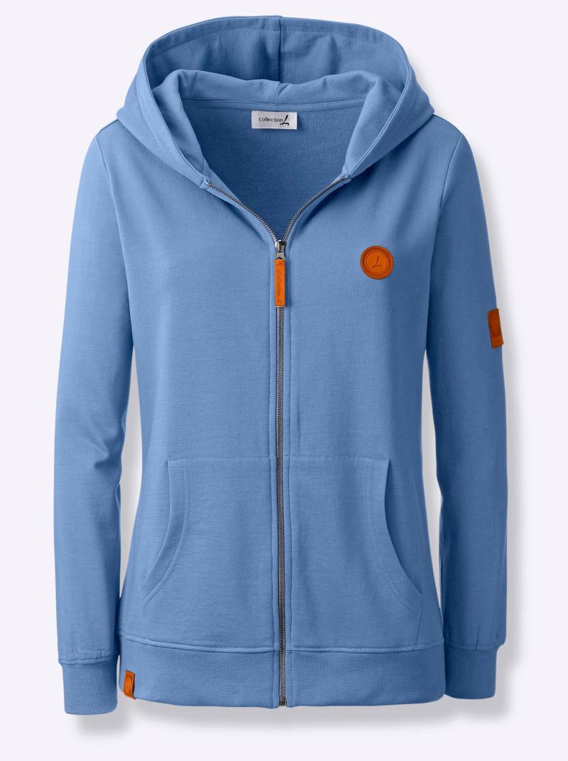 Sweatjacke in mittelblau von heine