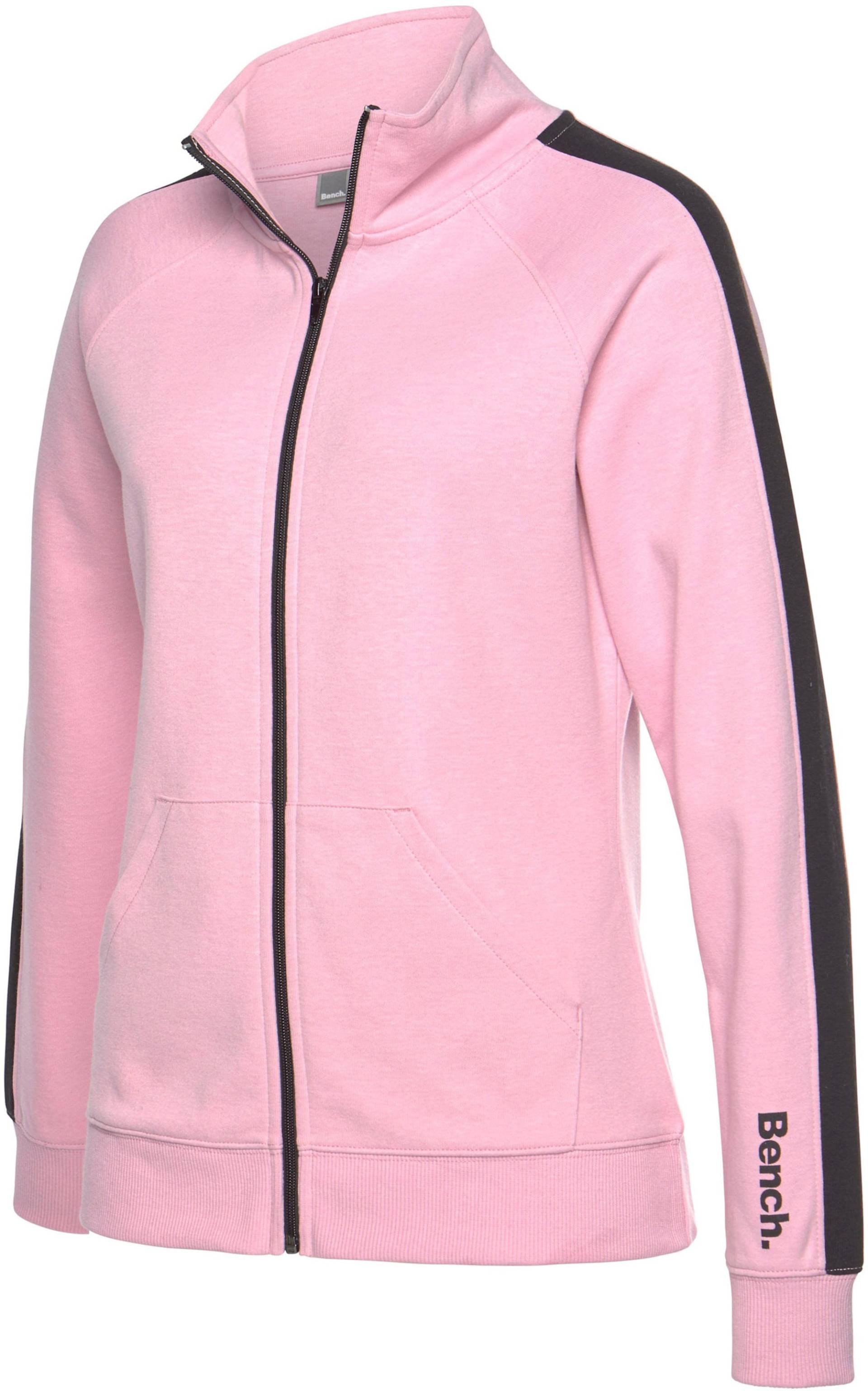 Sweatjacke in rosa-schwarz von heine