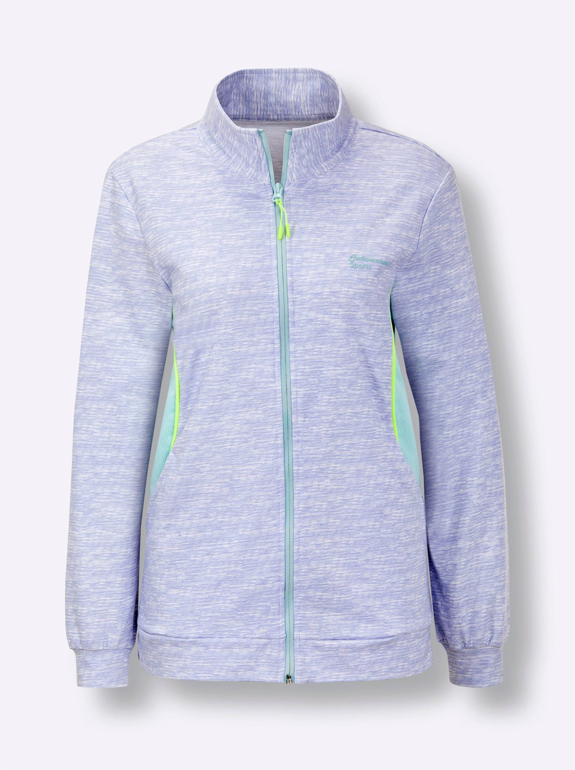 Sweatjacke in taubenblau-meliert von Catamaran Sports