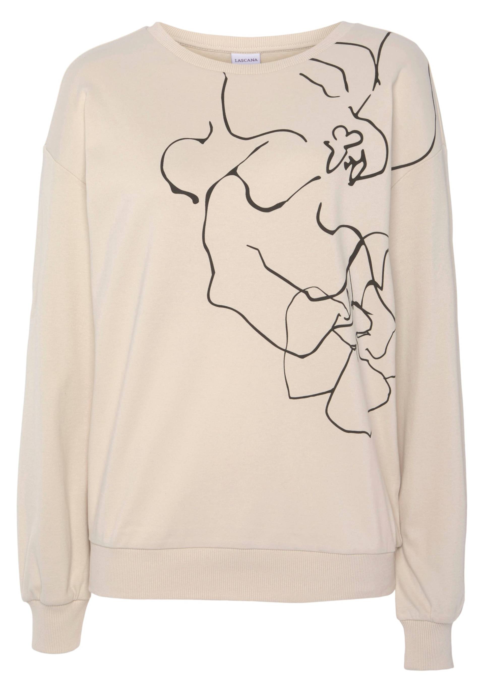 Sweatshirt in creme von LASCANA