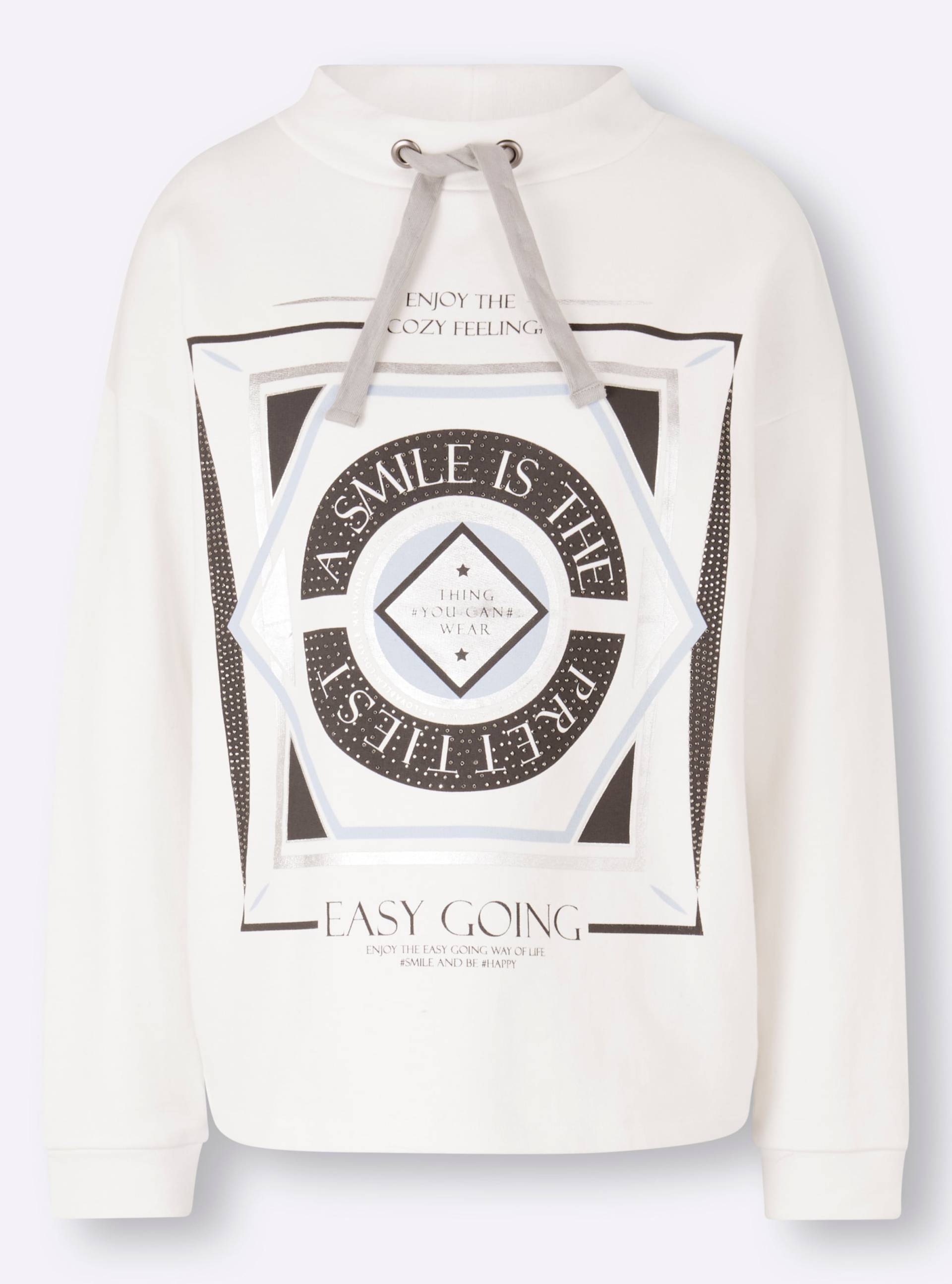 Sweatshirt in ecru von heine