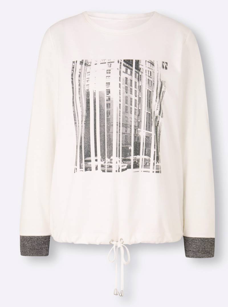 Sweatshirt in ecru von heine