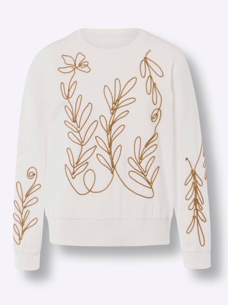 Sweatshirt in ecru von heine