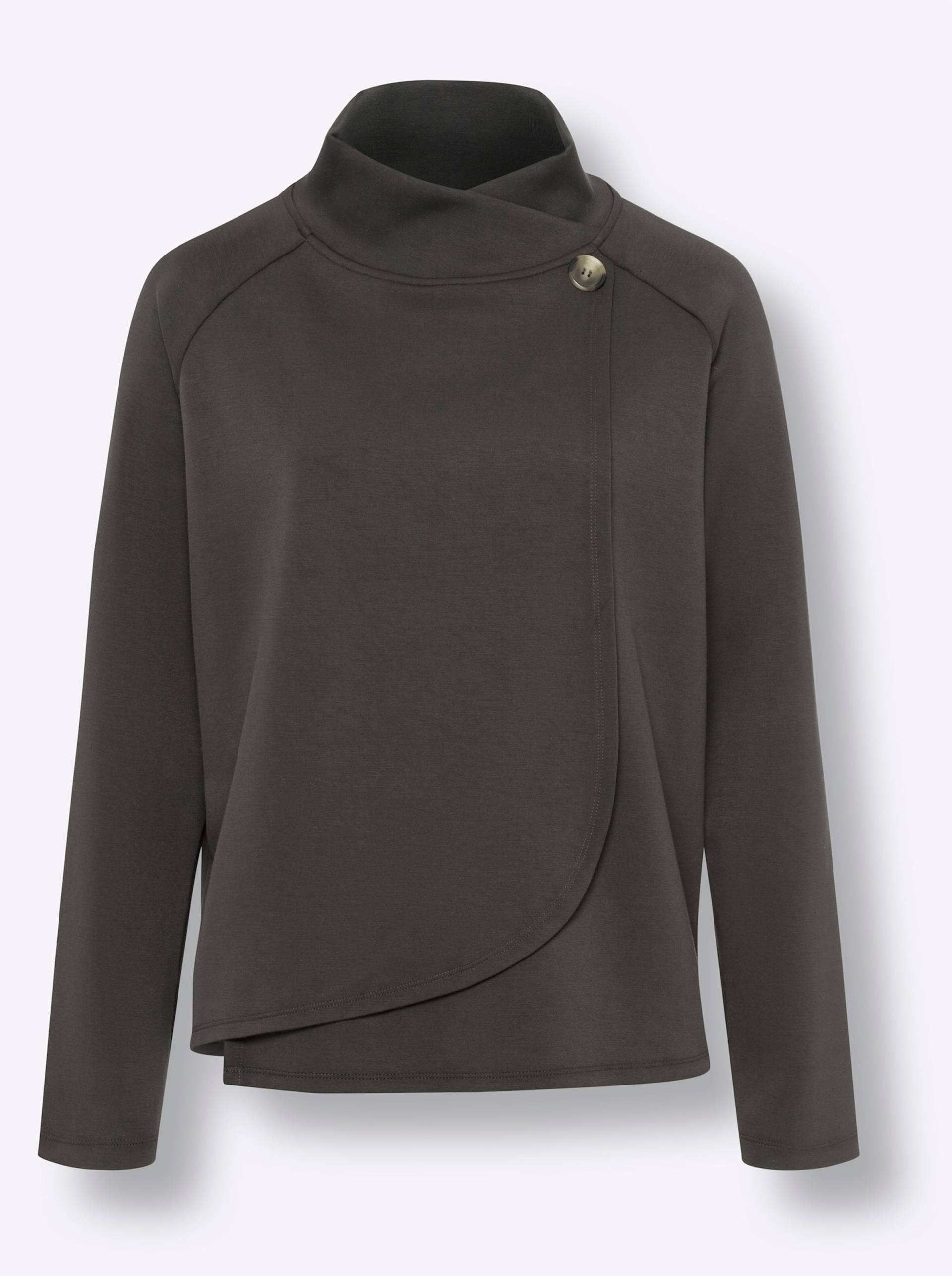 Sweatshirt in graphit von heine