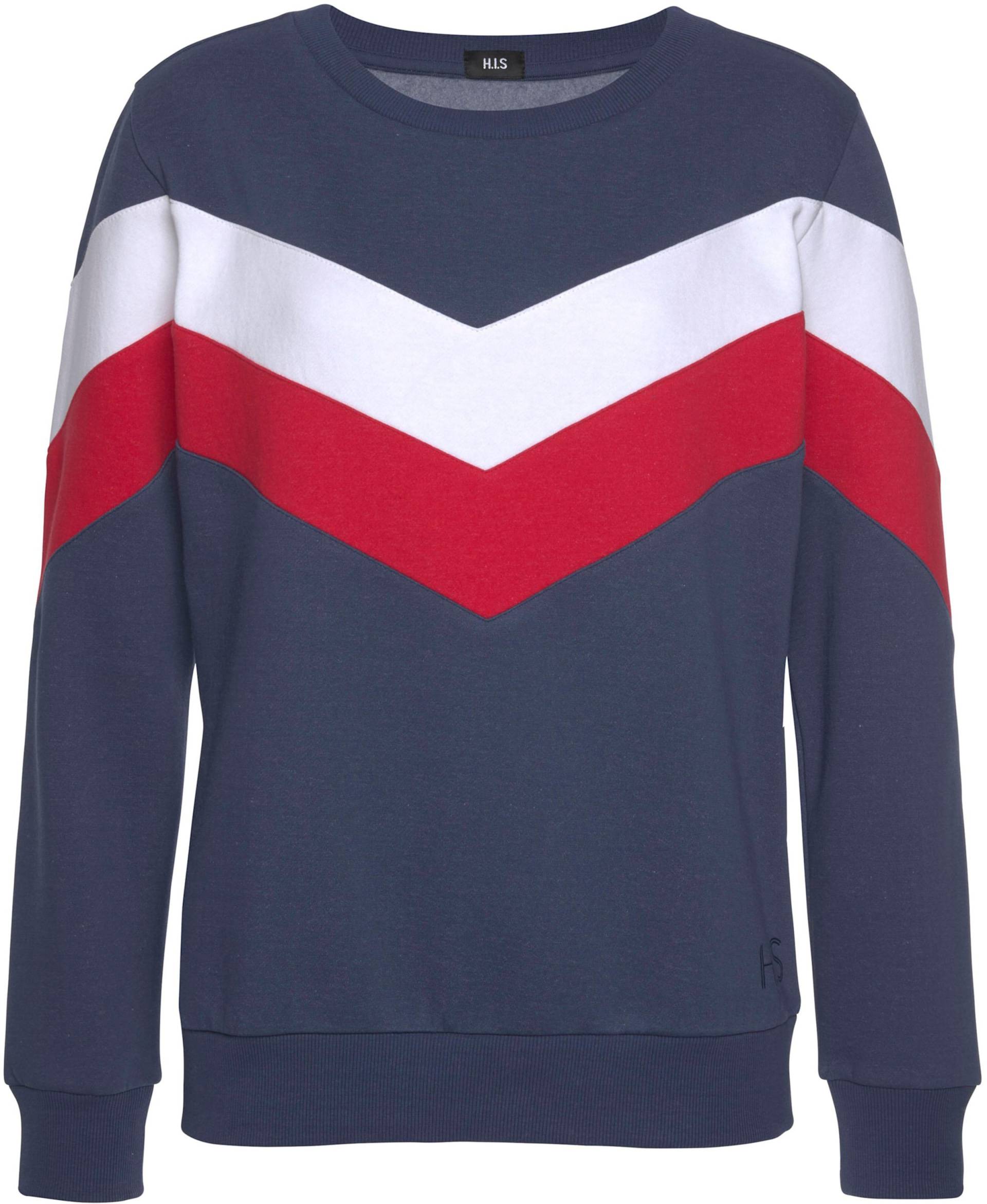 Sweatshirt in marine-rot-weiss von H.I.S