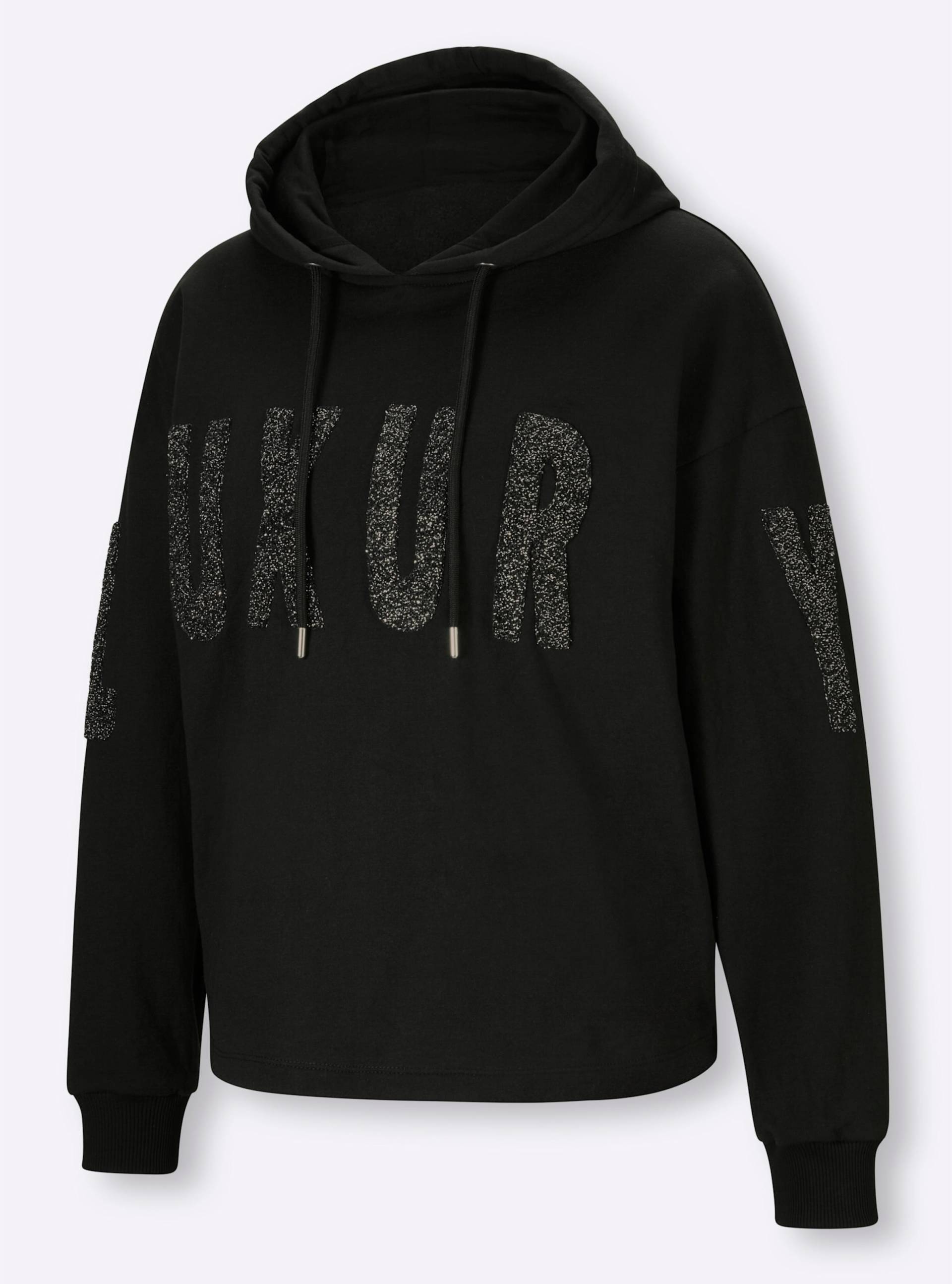 Sweatshirt in schwarz von heine