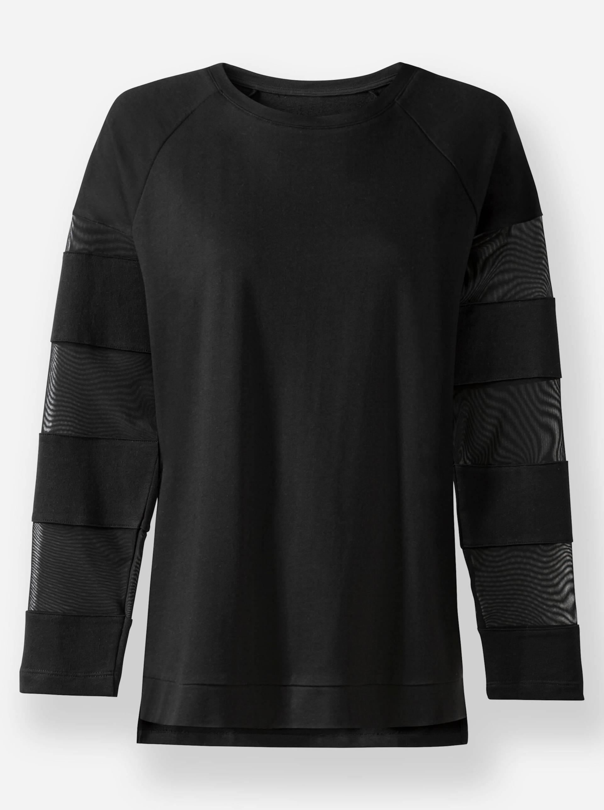 Sweatshirt in schwarz von heine