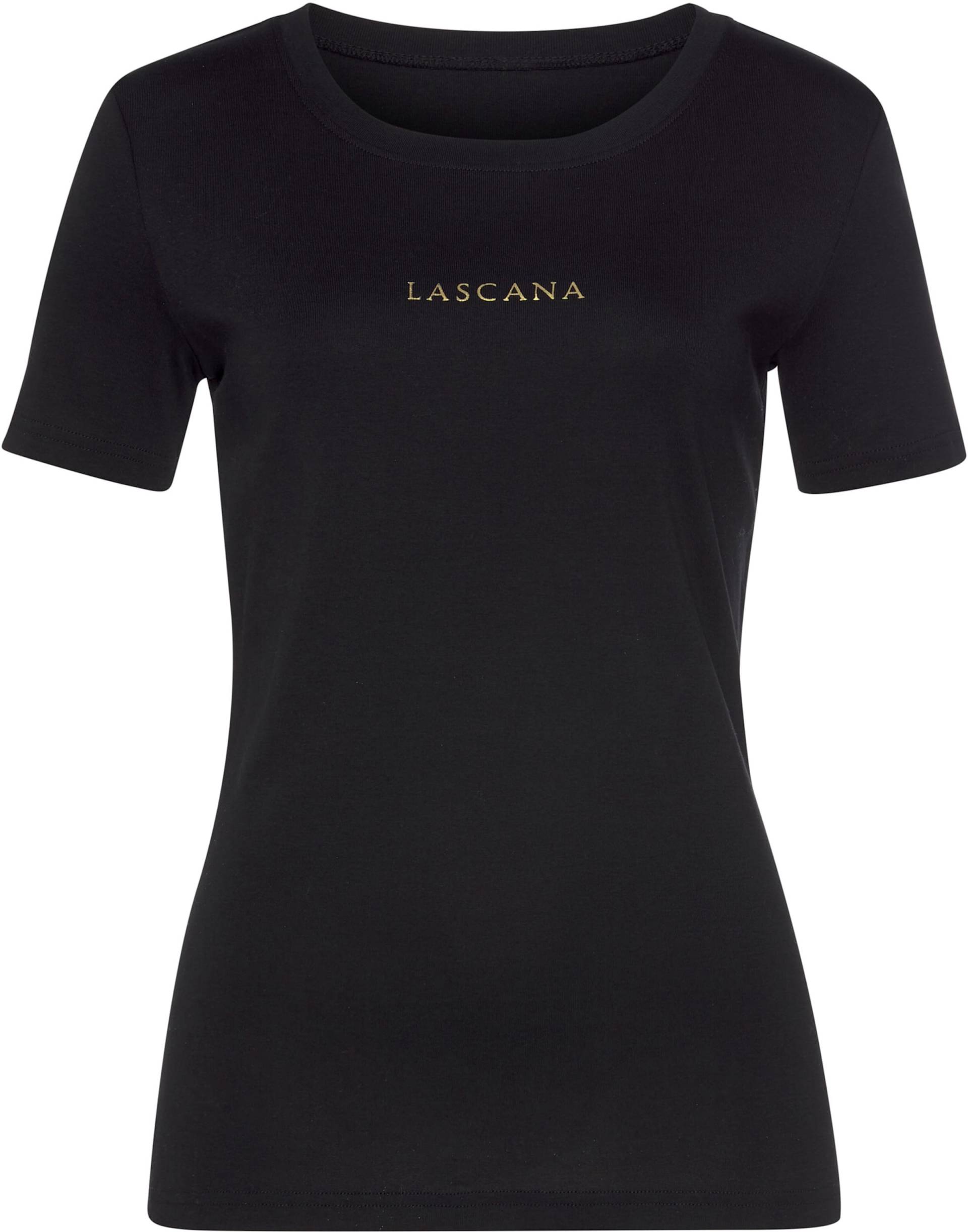 T-Shirt in bordeaux, schwarz von LASCANA