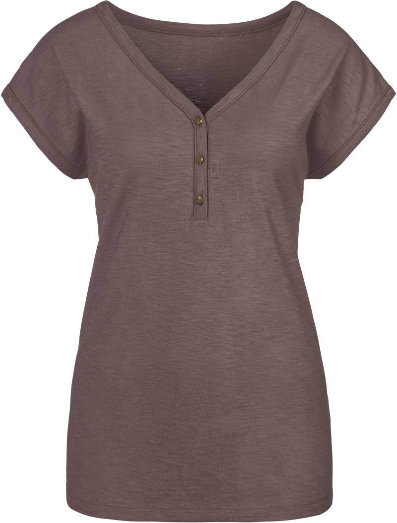 T-Shirt in taupe, weiss von Vivance