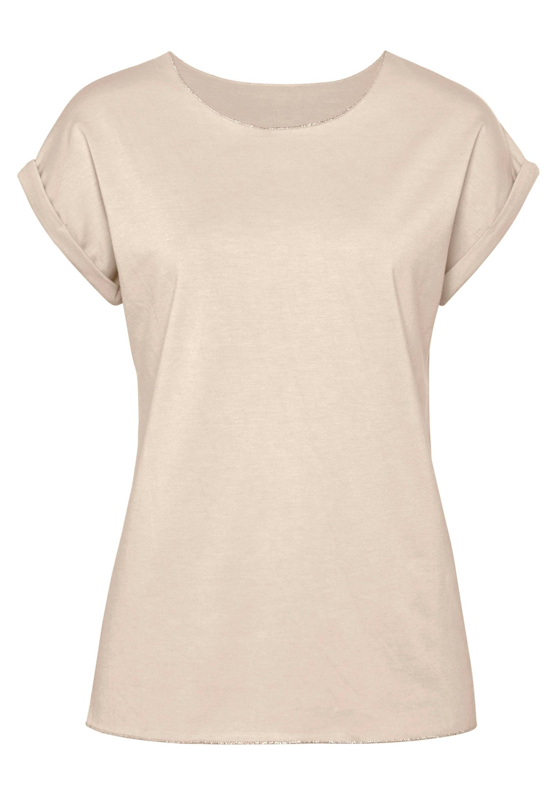 T-Shirt in beige von LASCANA