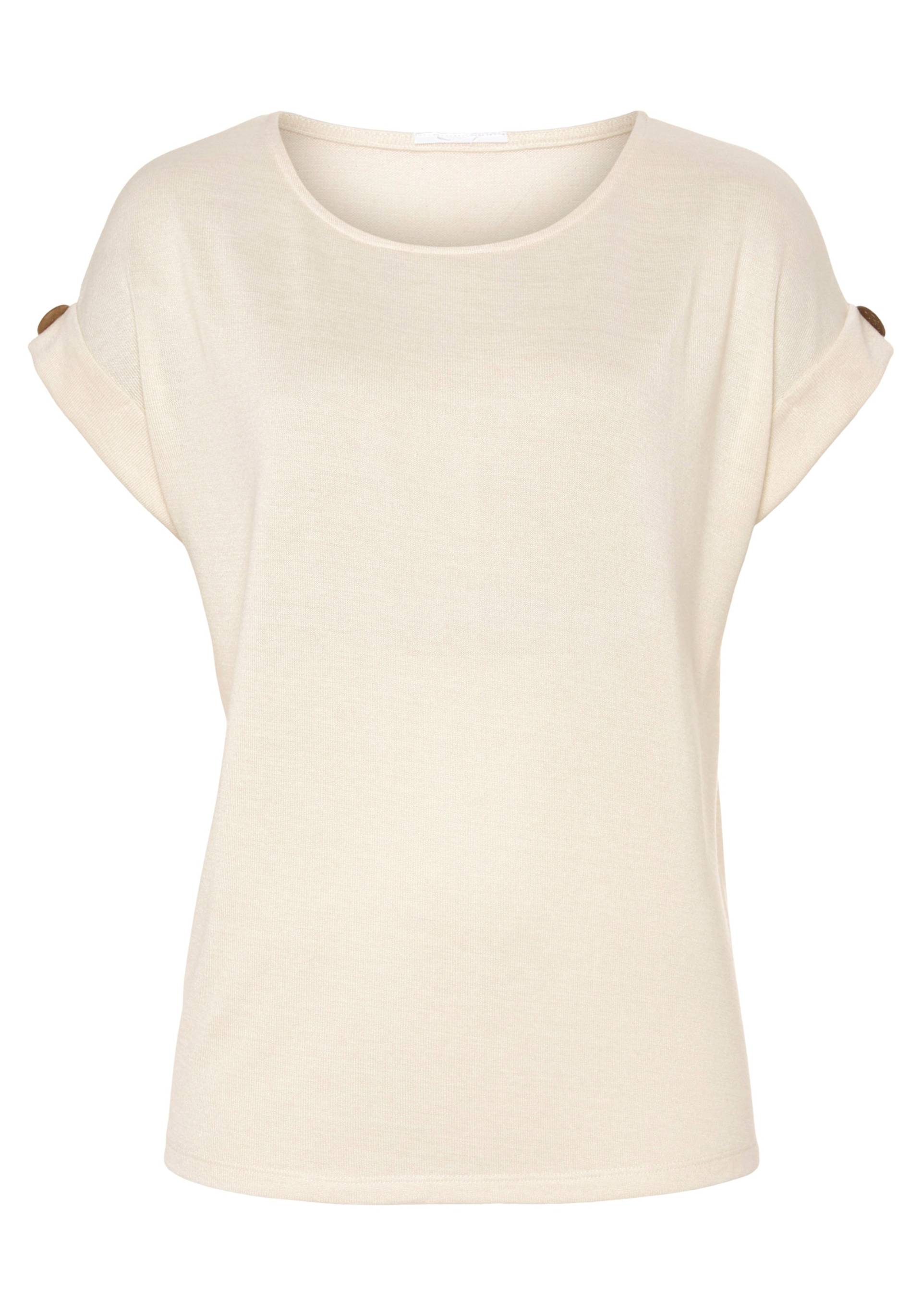 T-Shirt in creme von LASCANA