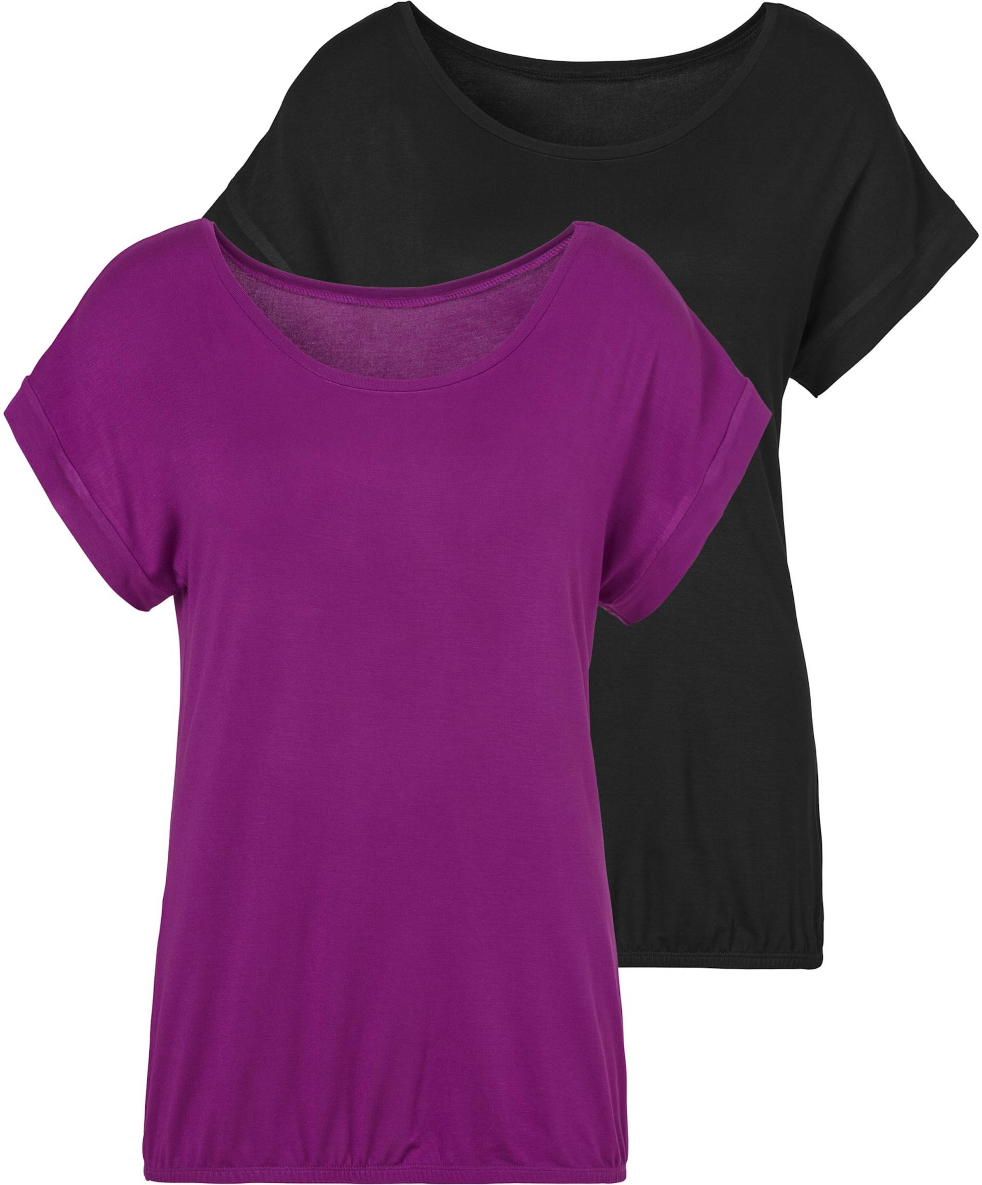 T-Shirt in lila, schwarz von Vivance