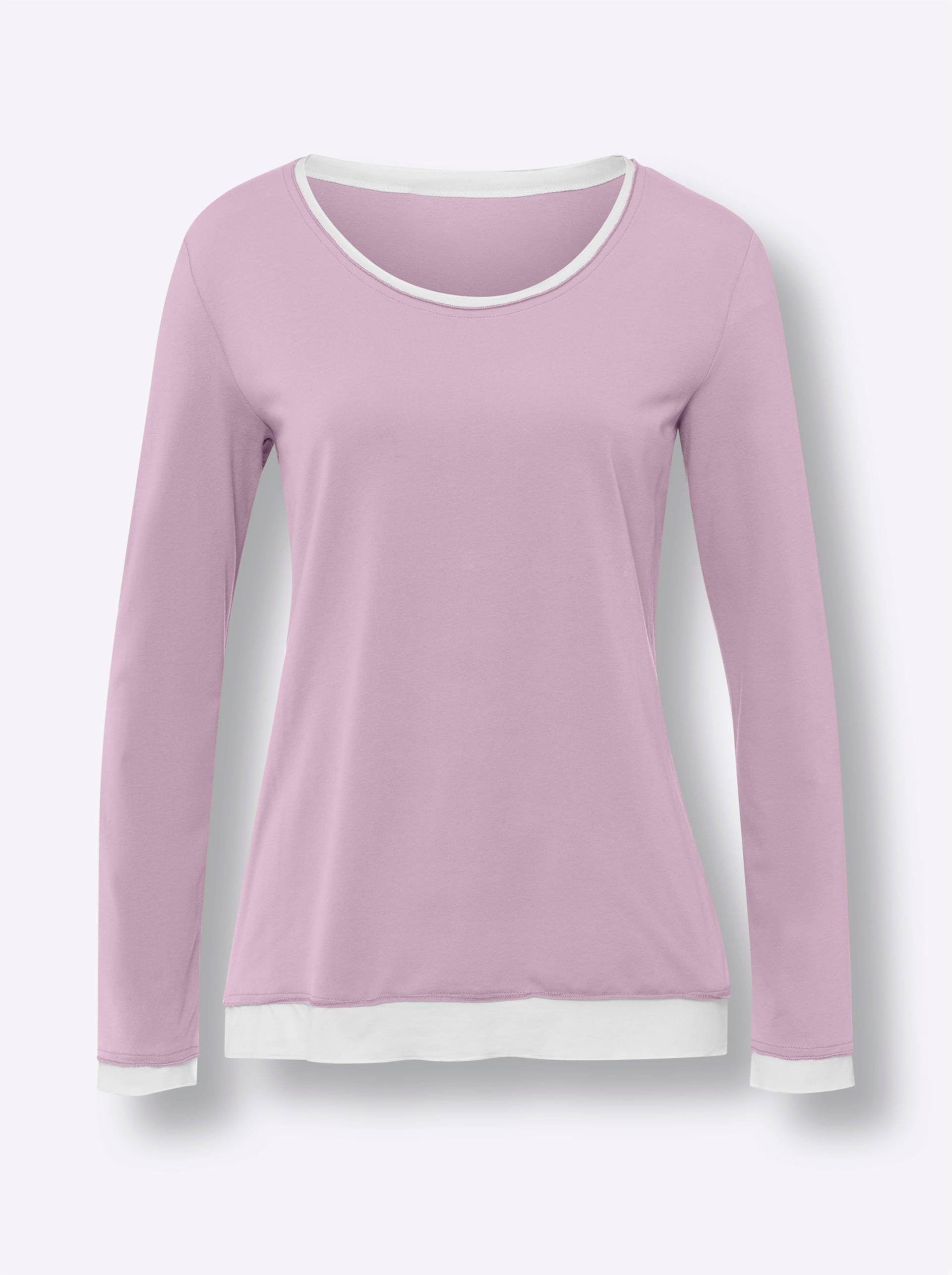 T-Shirt in rosé-ecru von heine