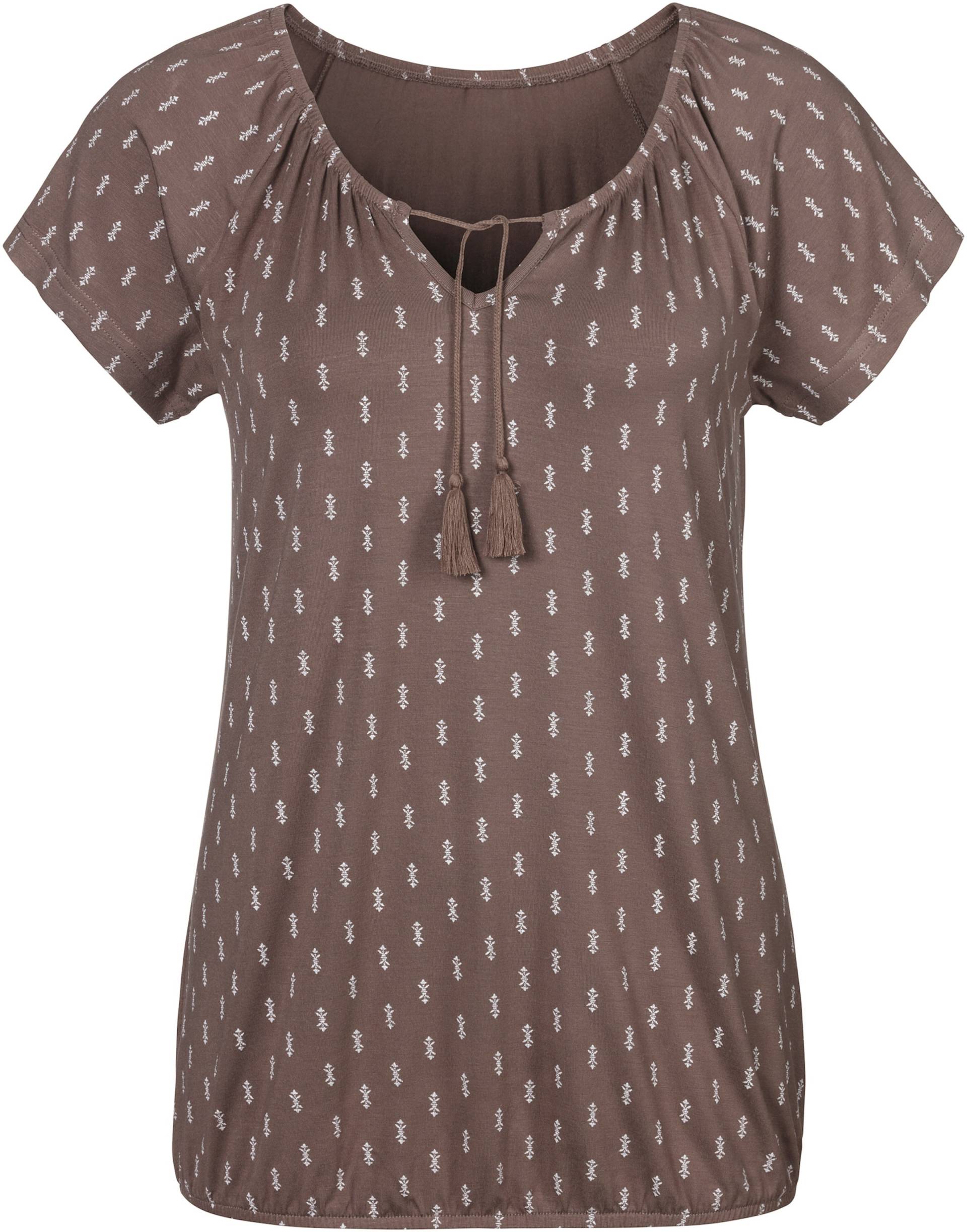 T-Shirt in taupe-gemustert, schwarz von Vivance