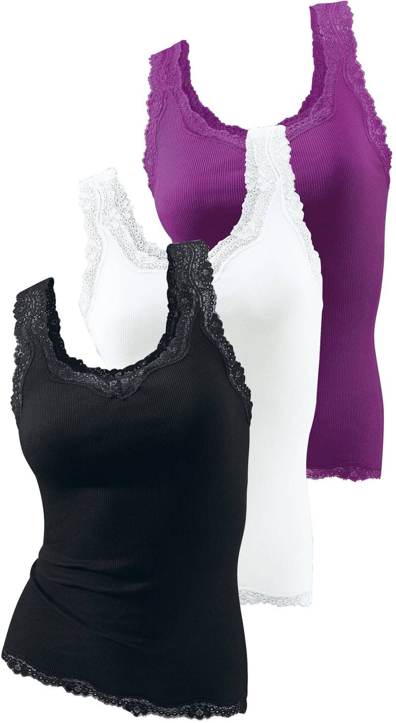 Tanktop in schwarz, weiss, beere von H.I.S