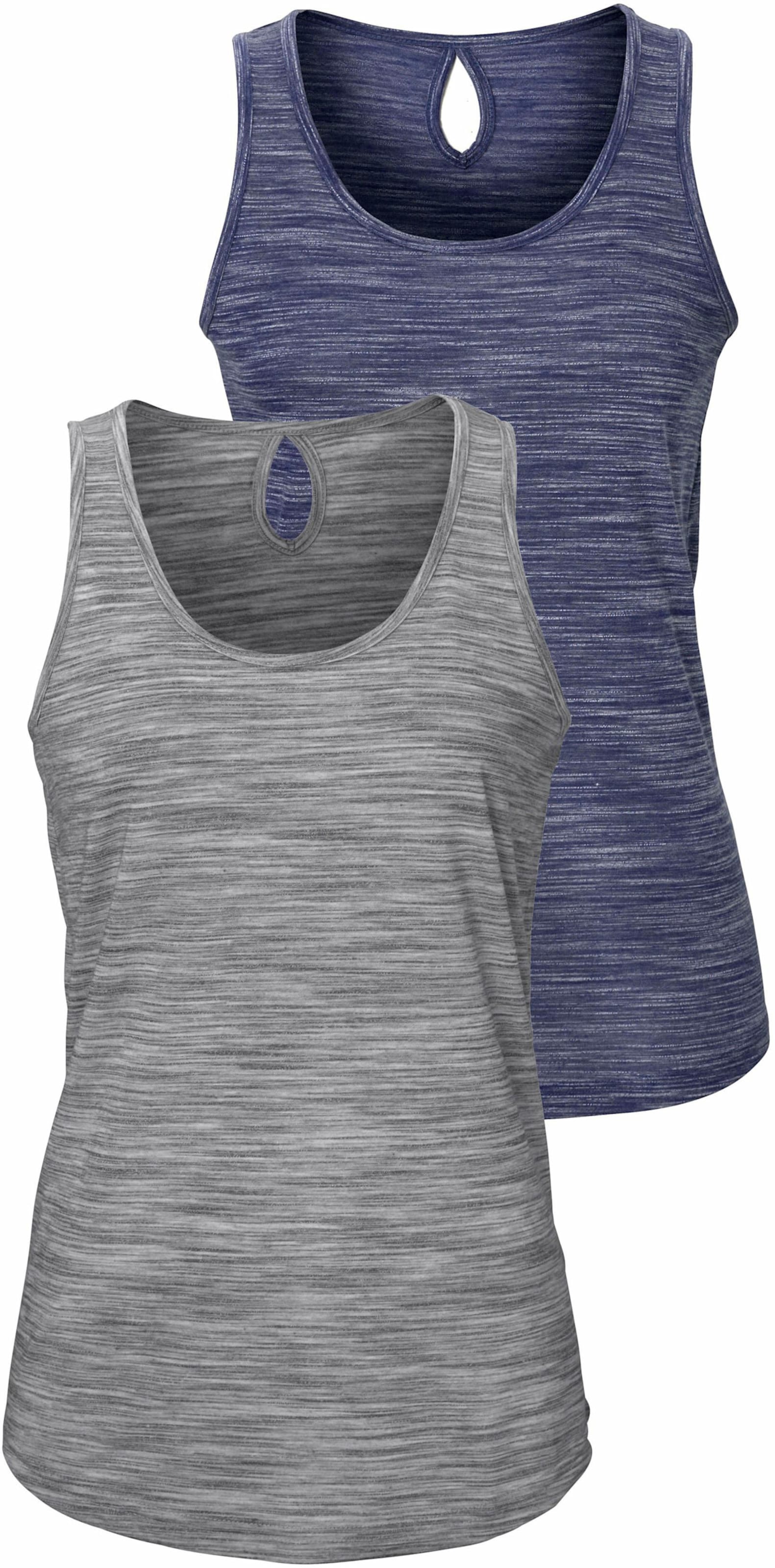 Tanktop in blau-meliert, grau-meliert von Beachtime