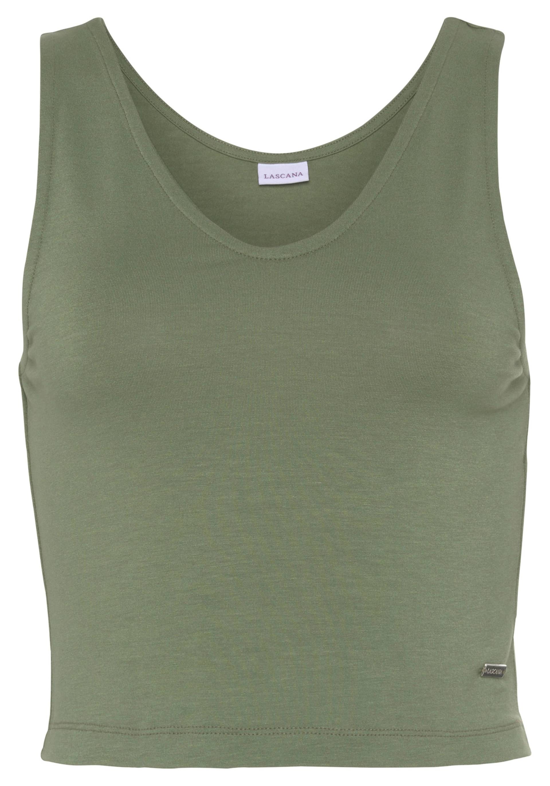 Tanktop in dunkelgrün von LASCANA