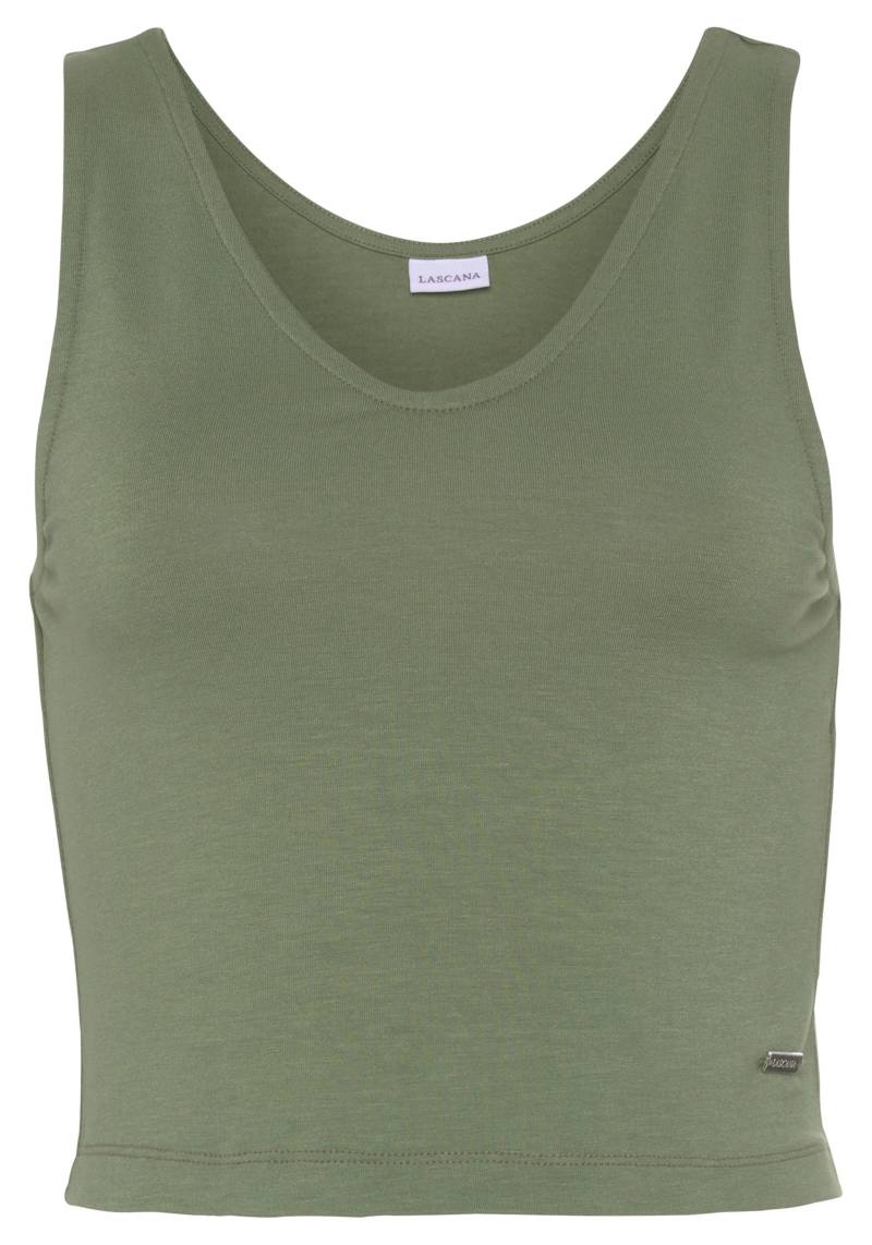 Tanktop in dunkelgrün von LASCANA