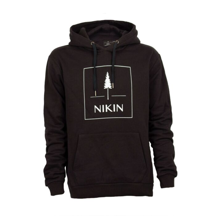 TreeHoodie Basic Nikin Unisex mit grossem Tree-Print, schwarz, XS von Nikin