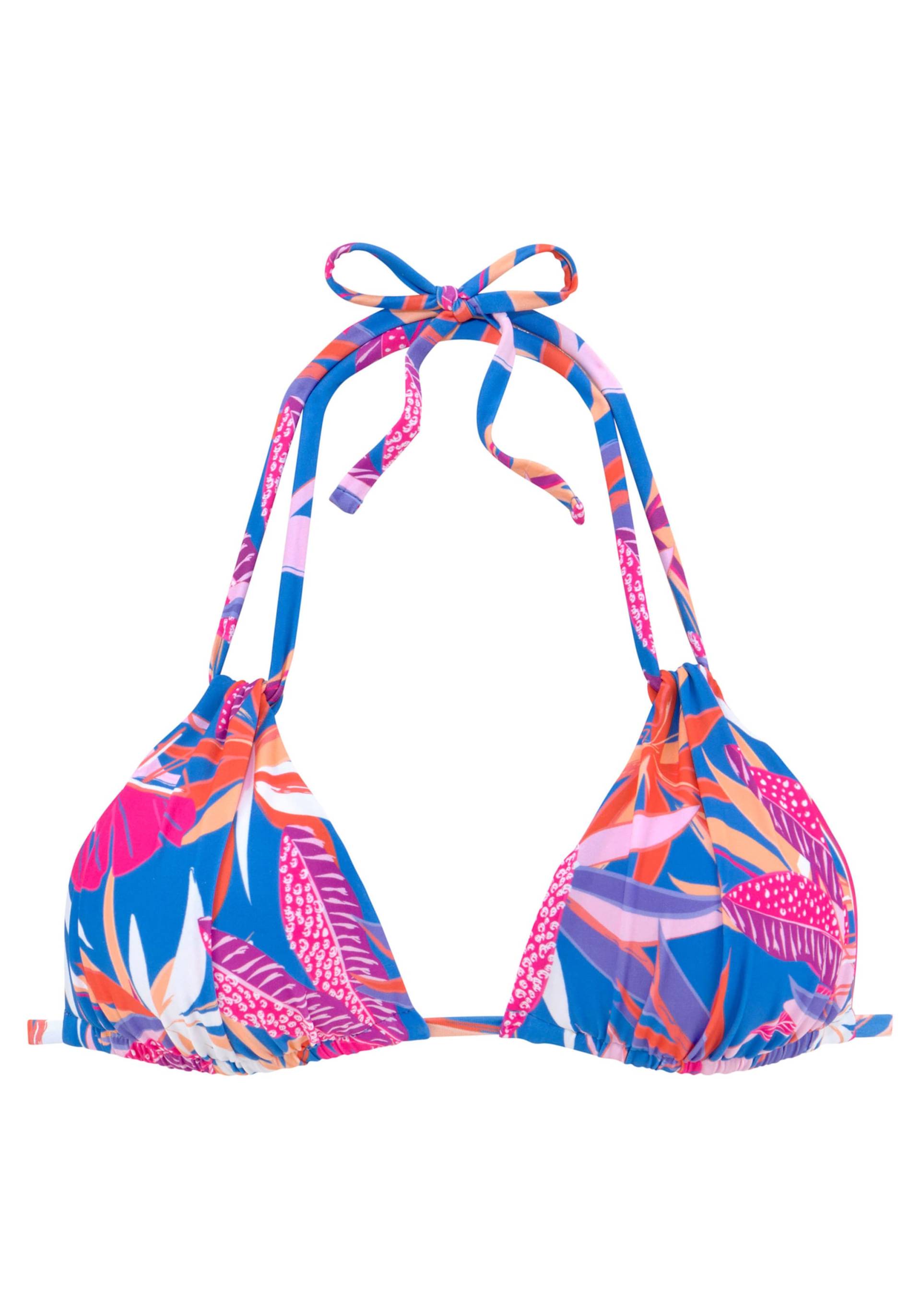 Triangel-Bikini-Top in blau-pink bedruckt von Buffalo