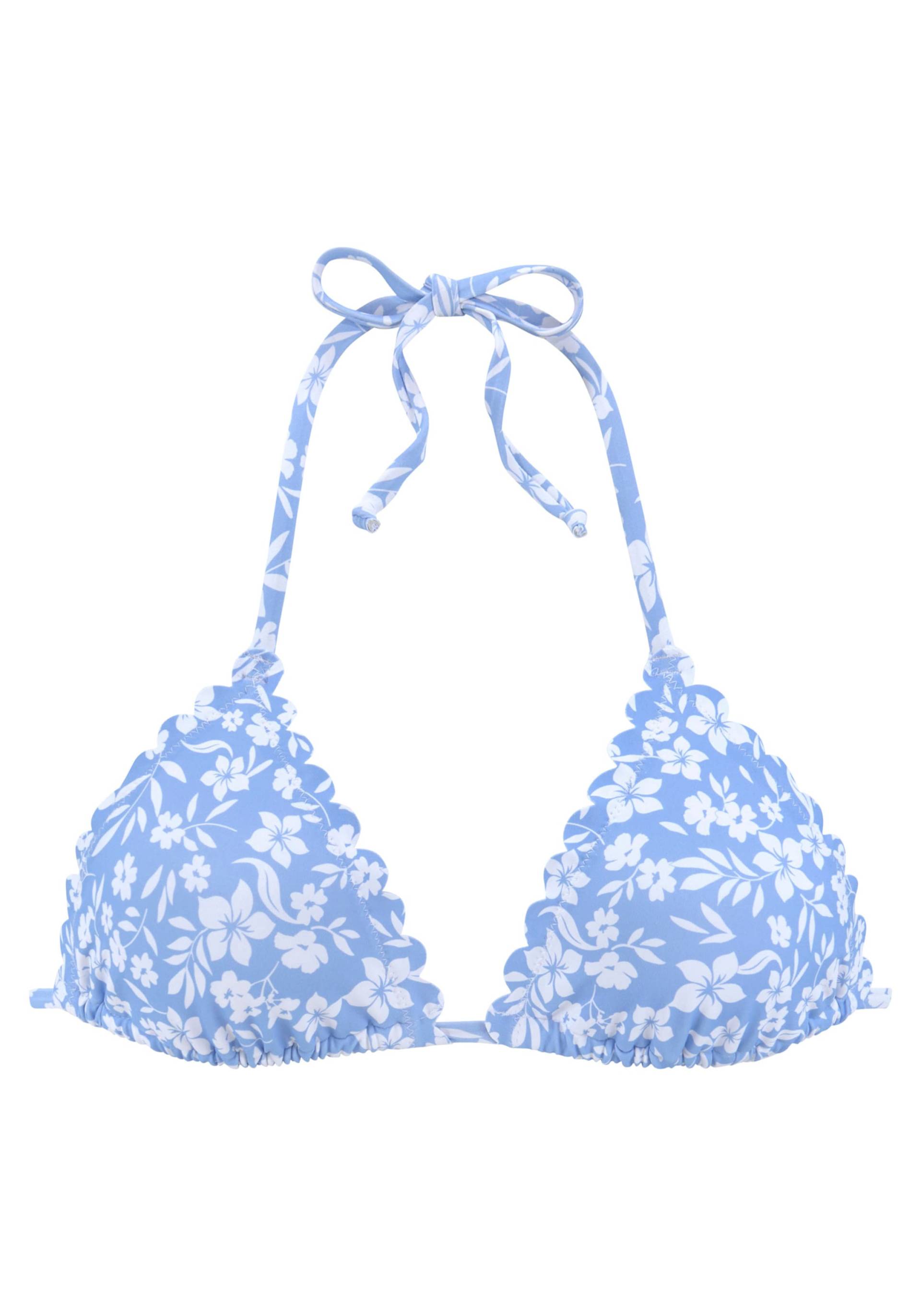 Triangel-Bikini-Top in himmelblau-weiss von Vivance