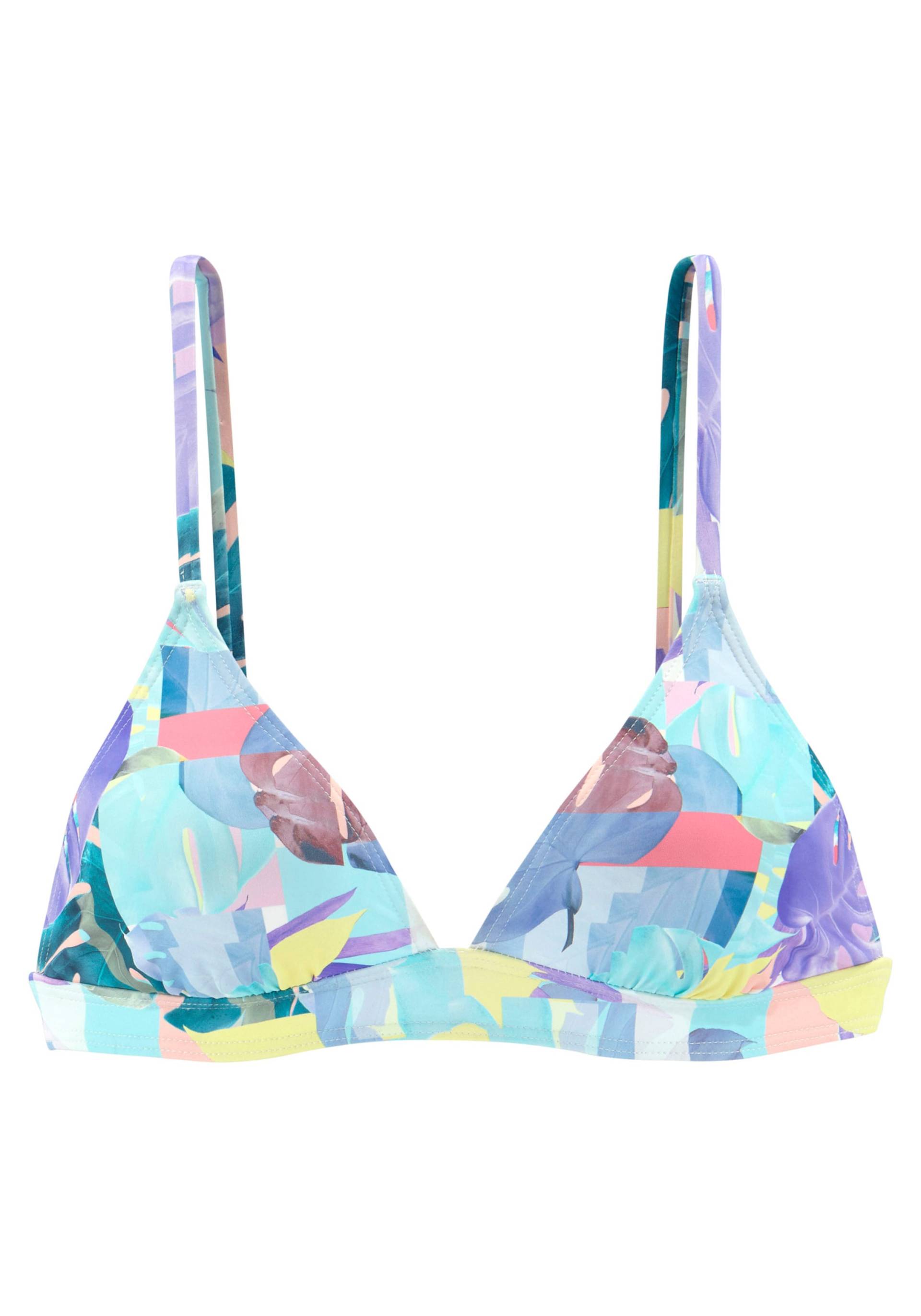 Triangel-Bikini-Top in lila bedruckt von Venice Beach