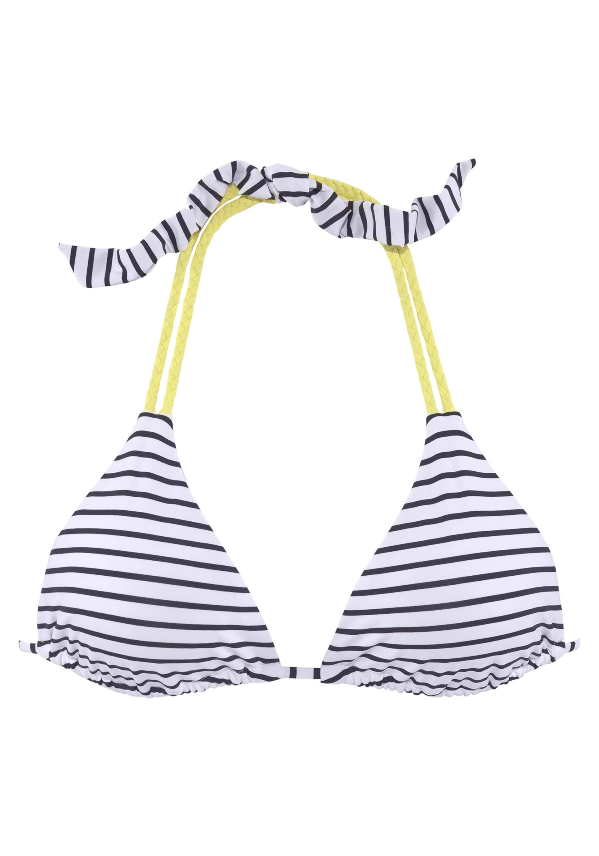 Triangel-Bikini-Top in schwarz-weiss-limette von Venice Beach