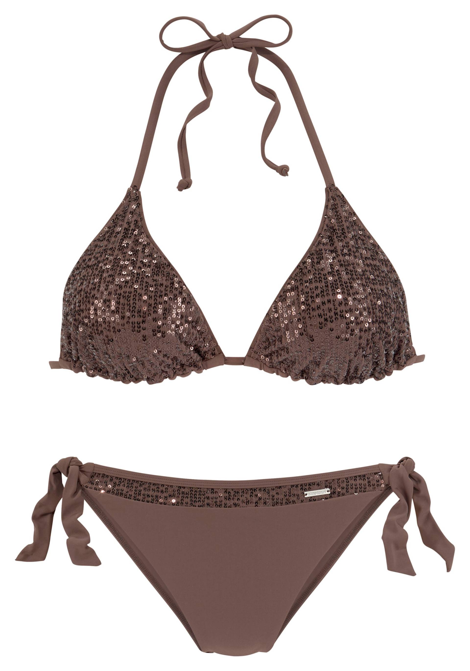 Triangel-Bikini in coffee von Bruno Banani