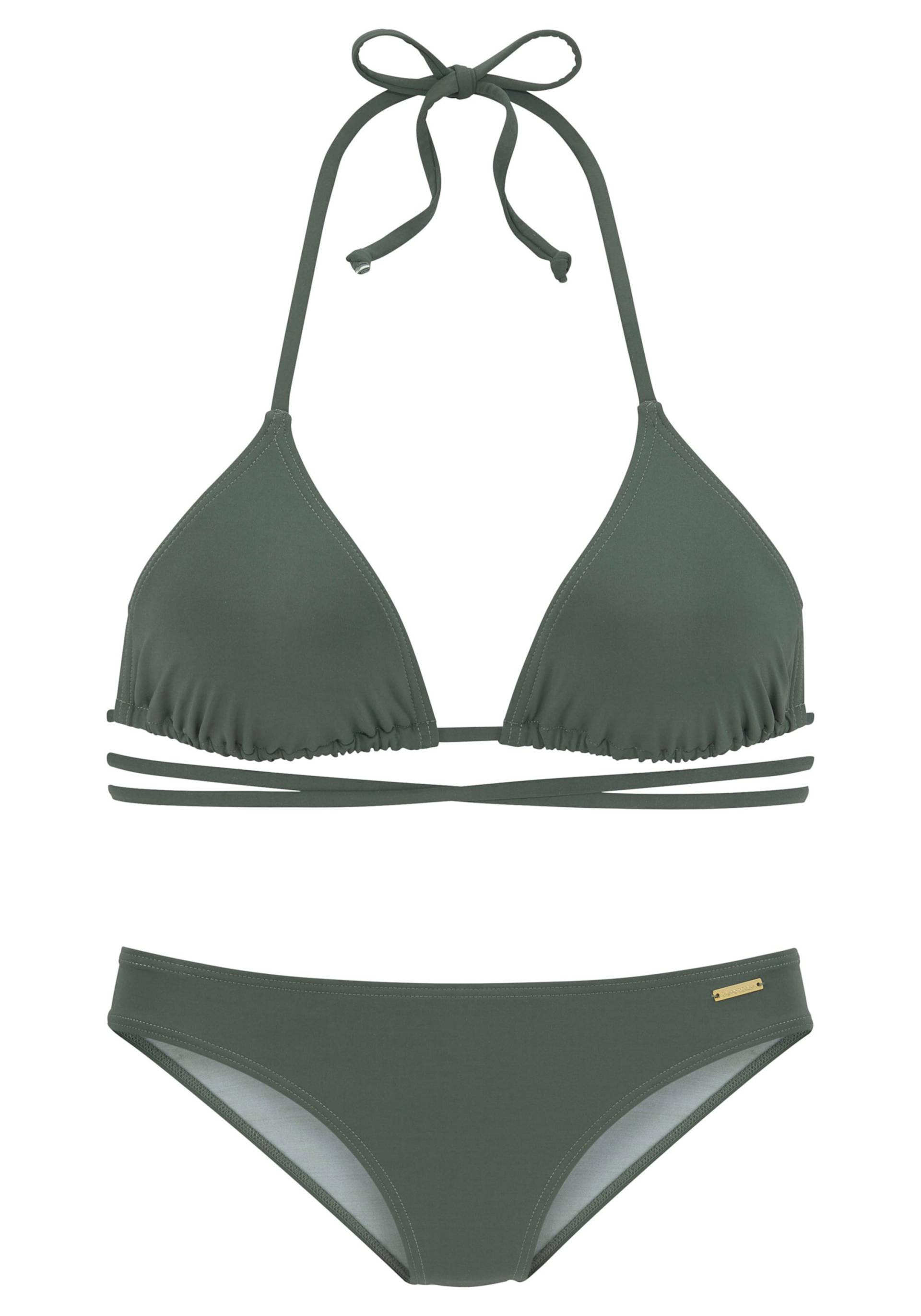 Triangel-Bikini in oliv von Bruno Banani