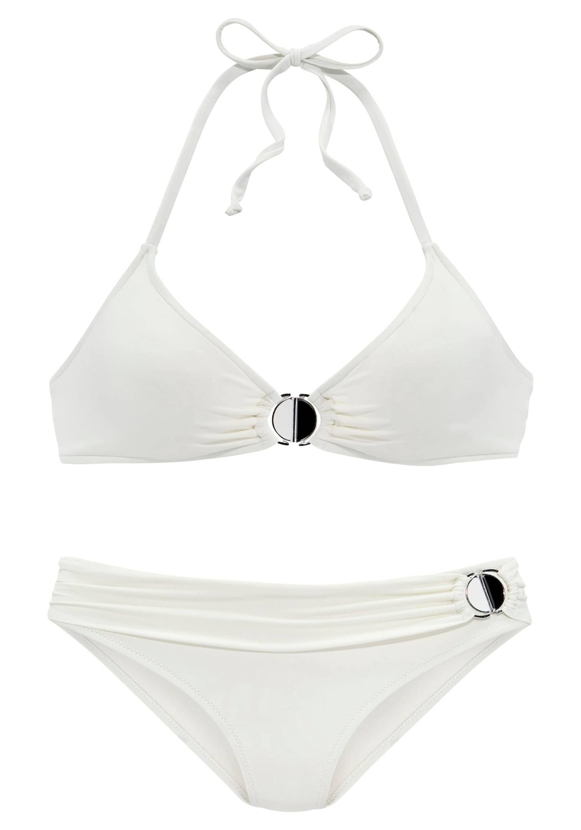 Triangel-Bikini in weiss von JETTE