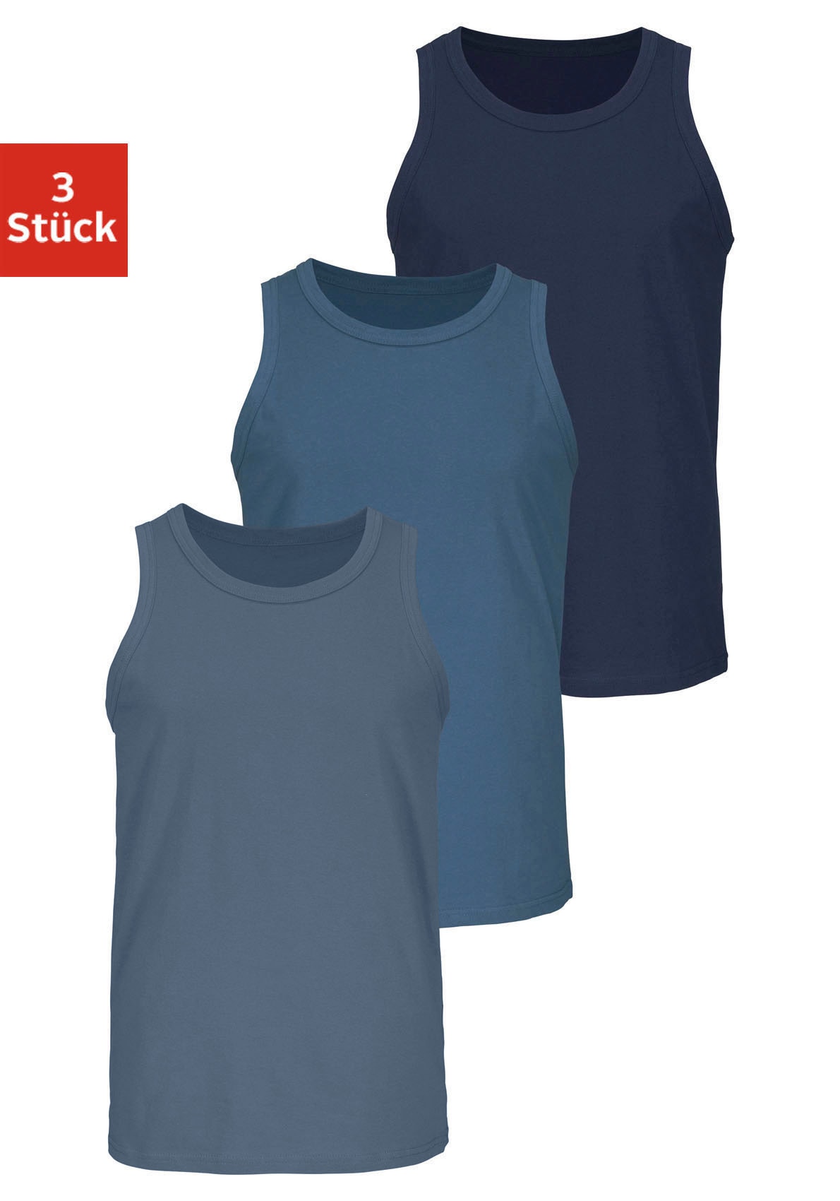 H.I.S Tanktop »Unterhemd für Herren«, (Packung, 3 tlg.), mit Rundhals aus Baumwolle H.I.S Tanktop »Unterhemd für Herren«, (Packung, 3 tlg.), mit Rundhals aus Baumwolle von H.I.S