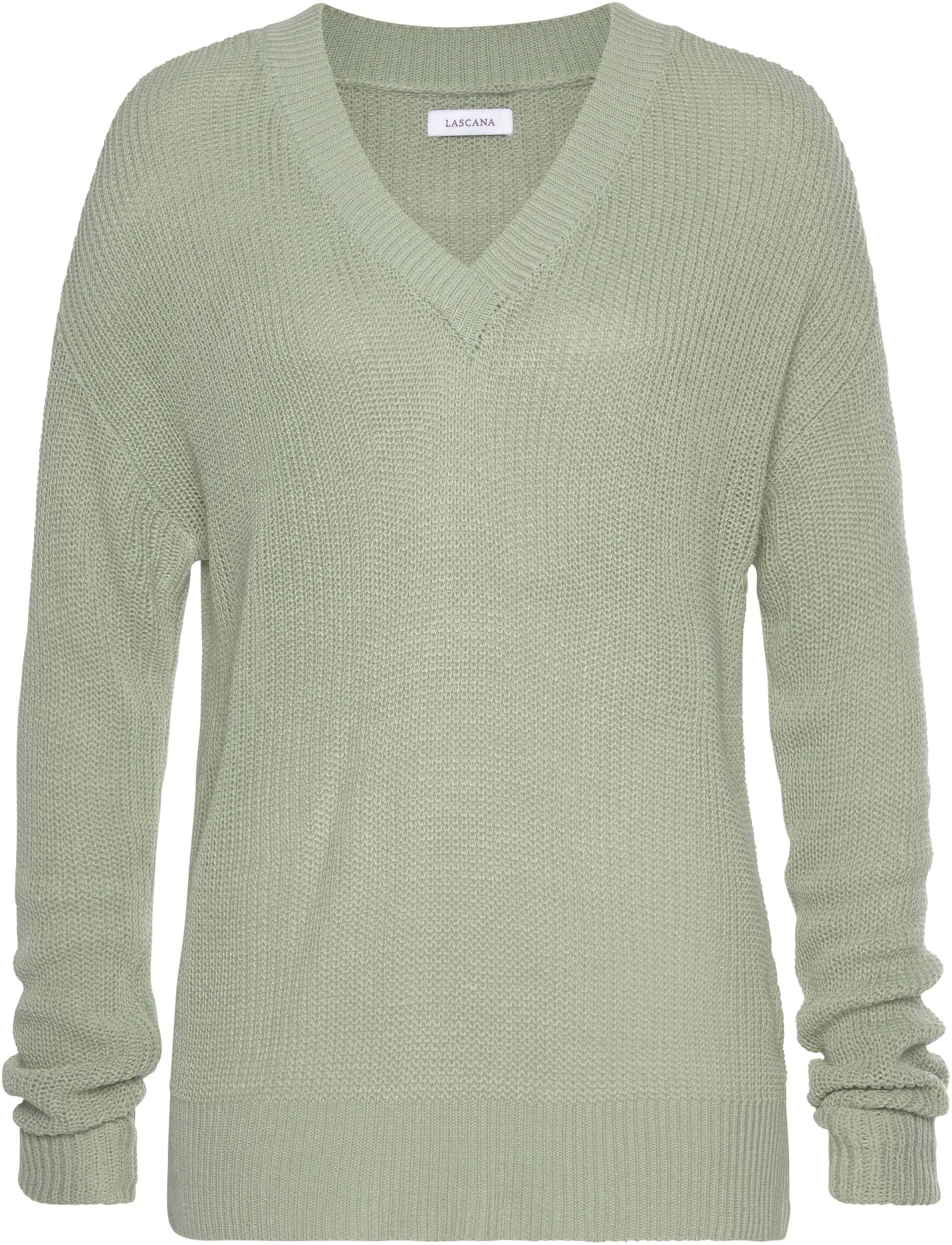 V-Ausschnitt-Pullover in mint von LASCANA