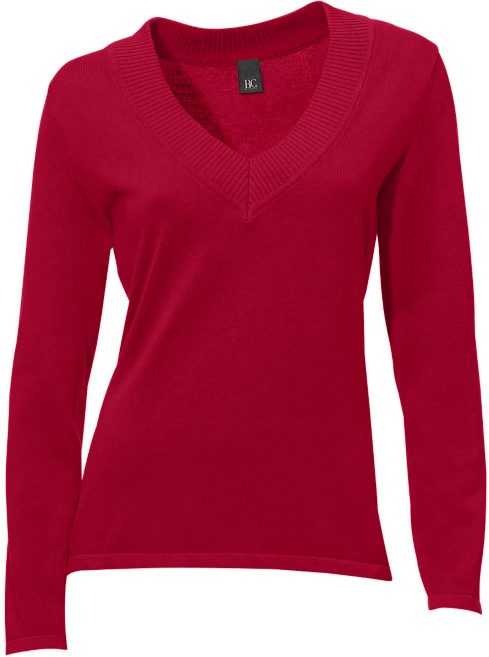 V-Pullover in rot von heine