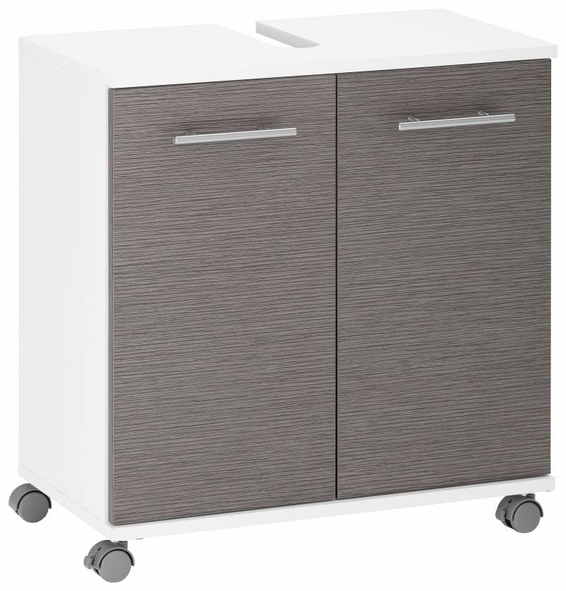 welltime Waschbeckenunterschrank »Emmi, Breite 59 cm«, Siphonausschnitt, Metallbeschläge von welltime