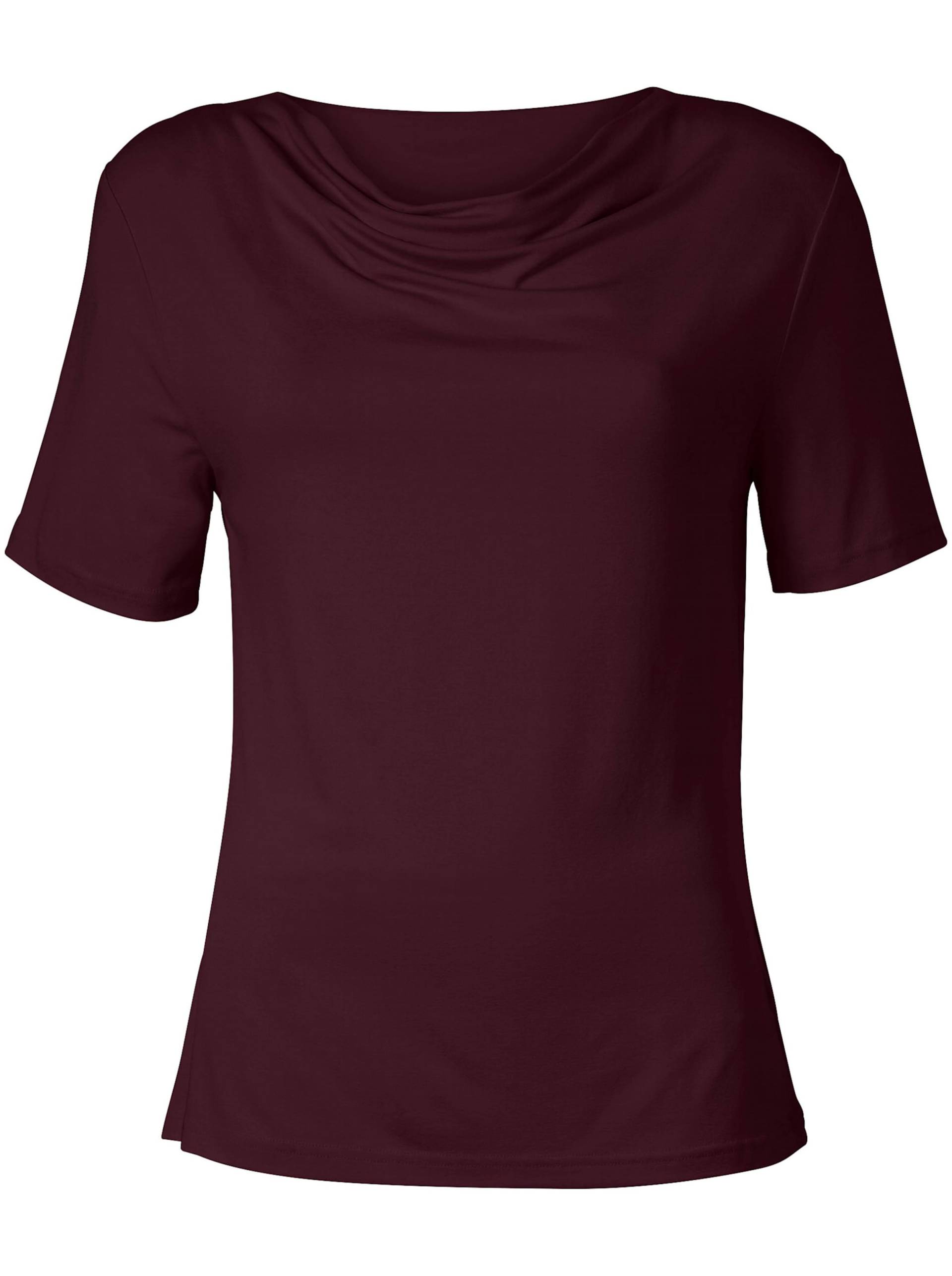 Wasserfallshirt in bordeaux von heine