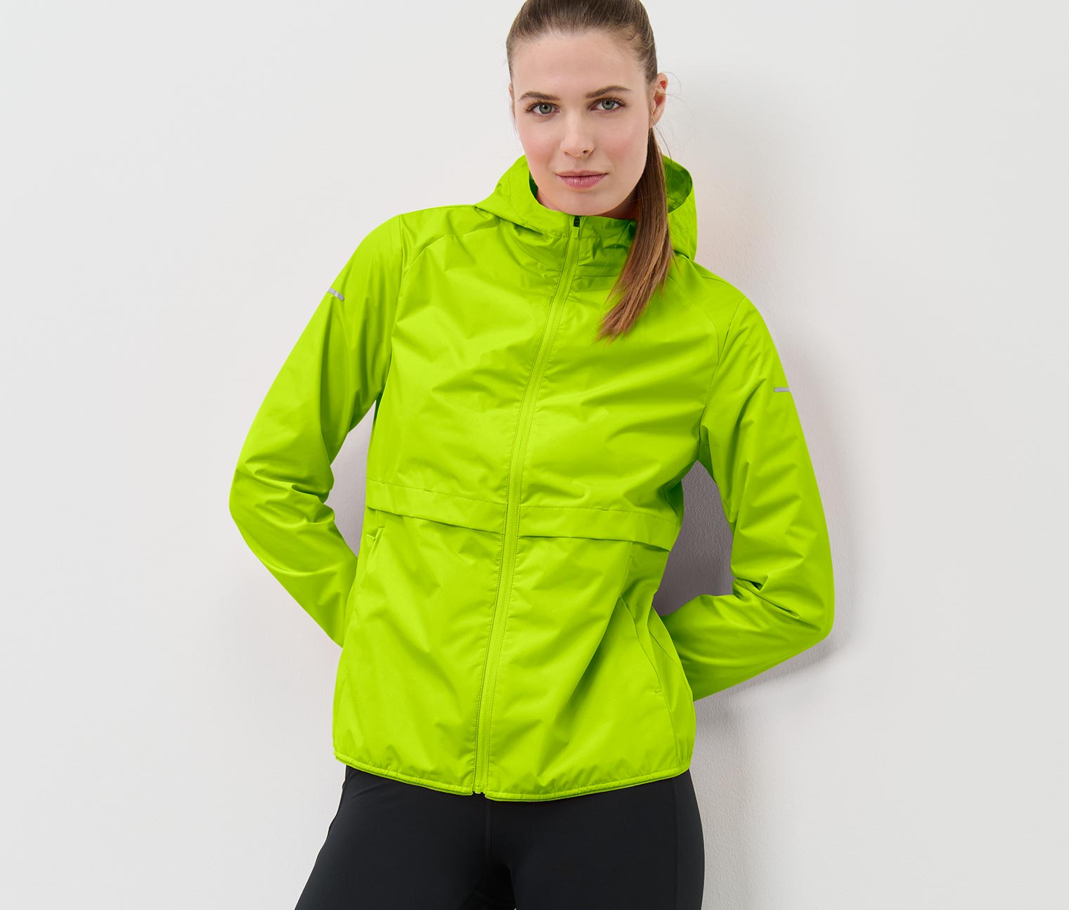 Windprotection-Laufjacke, neonlime