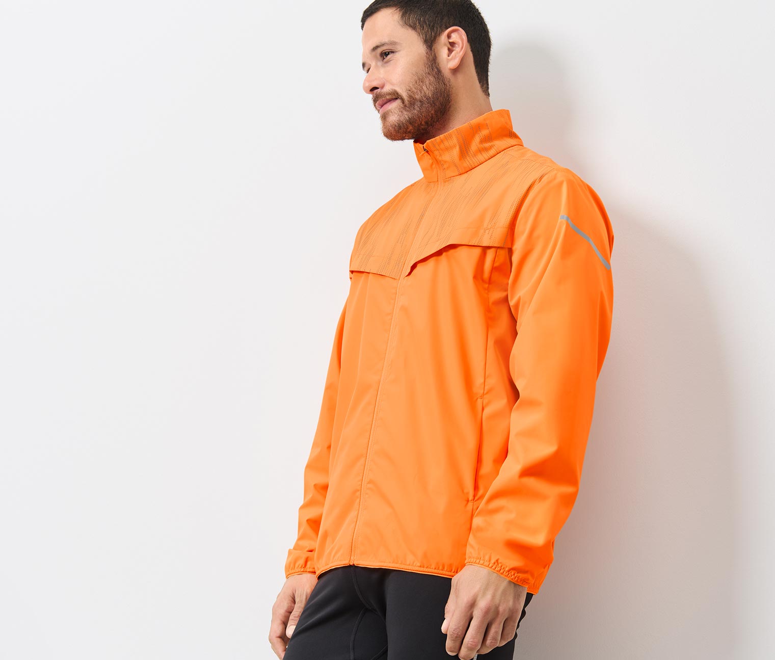 Windprotection-Laufjacke, neonorange