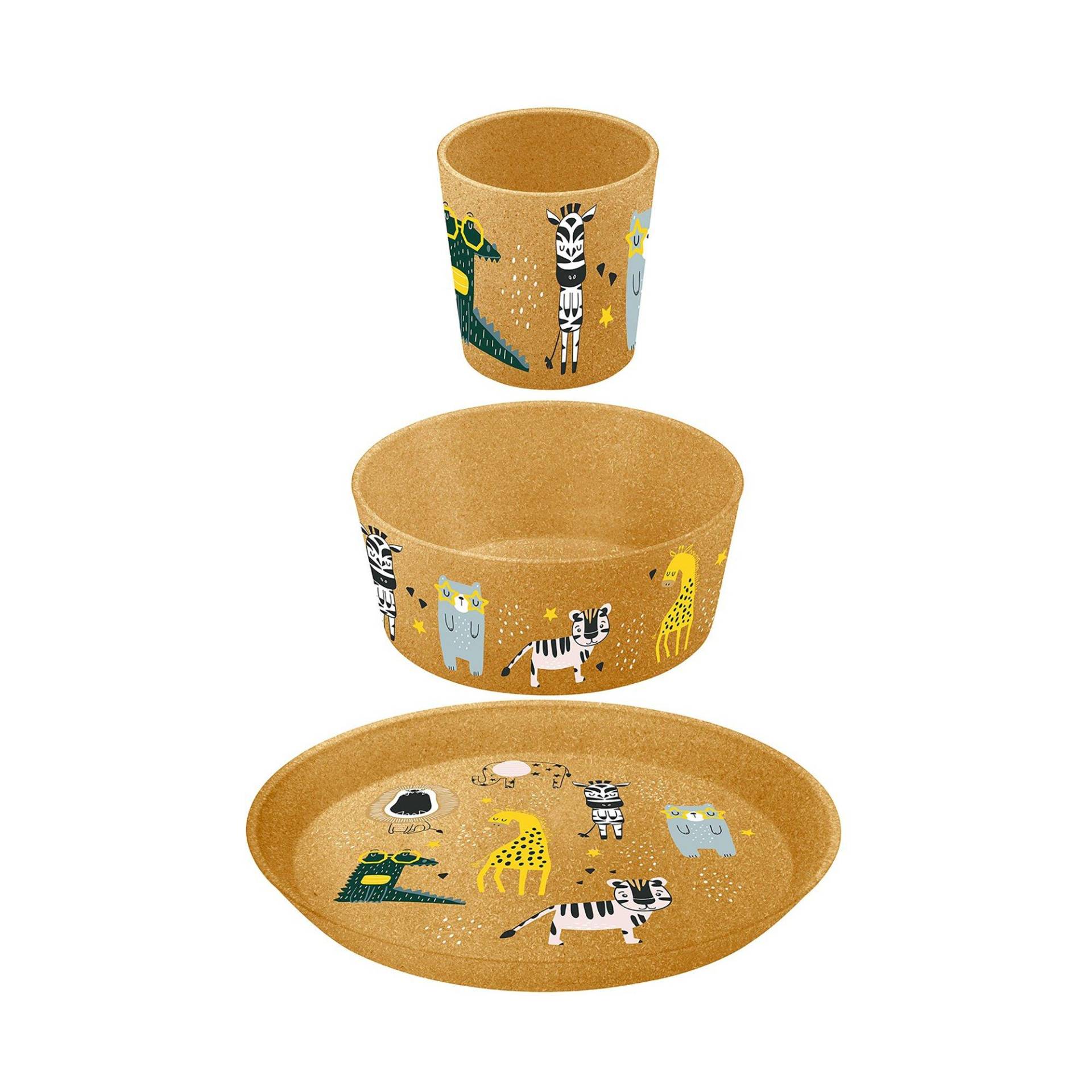 Koziol - Kindergeschirr, 3-teilig, Zoo, Multicolor von Koziol