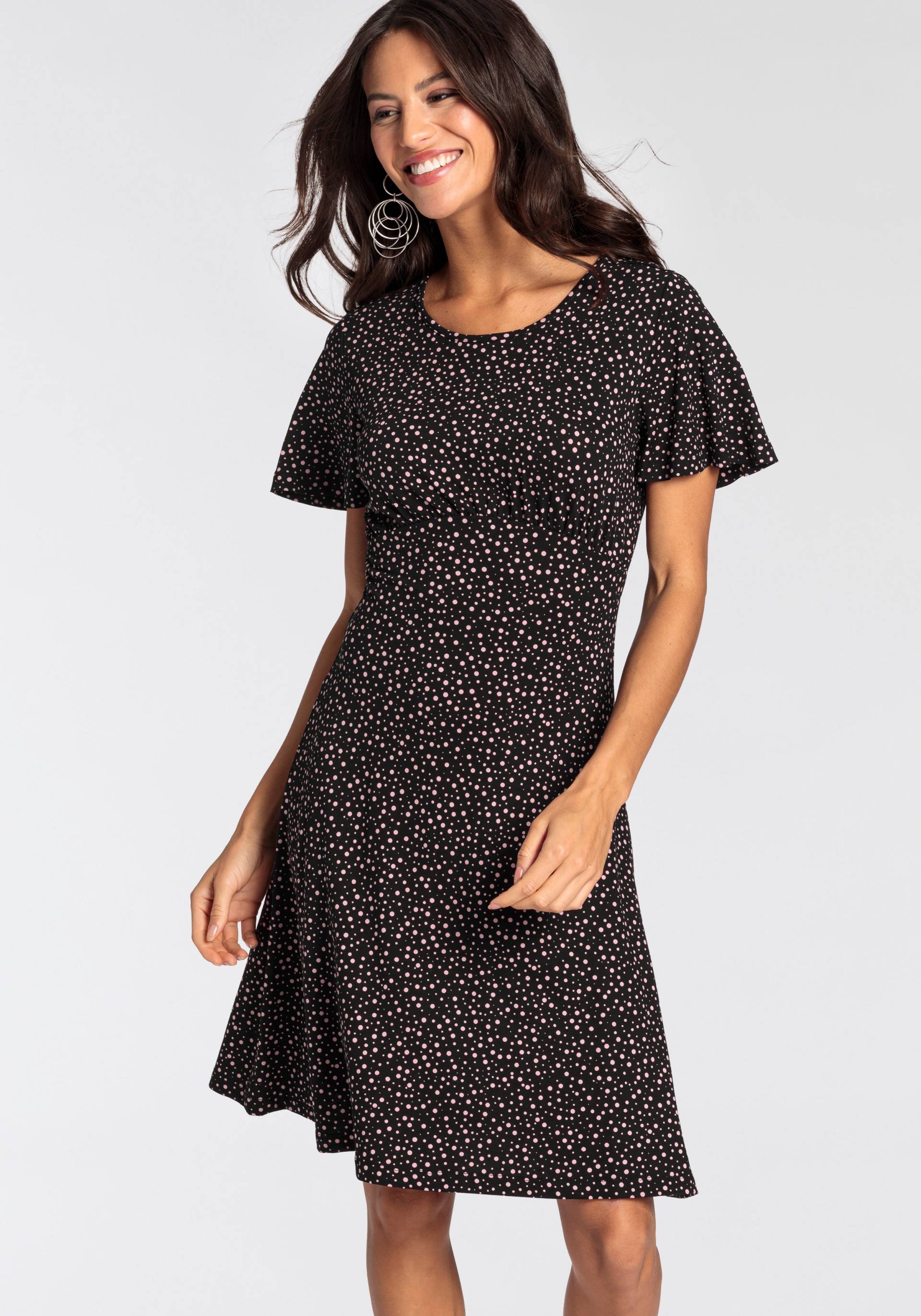 Laura Scott Jerseykleid, kurzes Kleid, femininer Look, aus Single-Jerseystoff, halbarm Laura Scott Jerseykleid, kurzes Kleid, femininer Look, aus Single-Jerseystoff, halbarm von laura scott