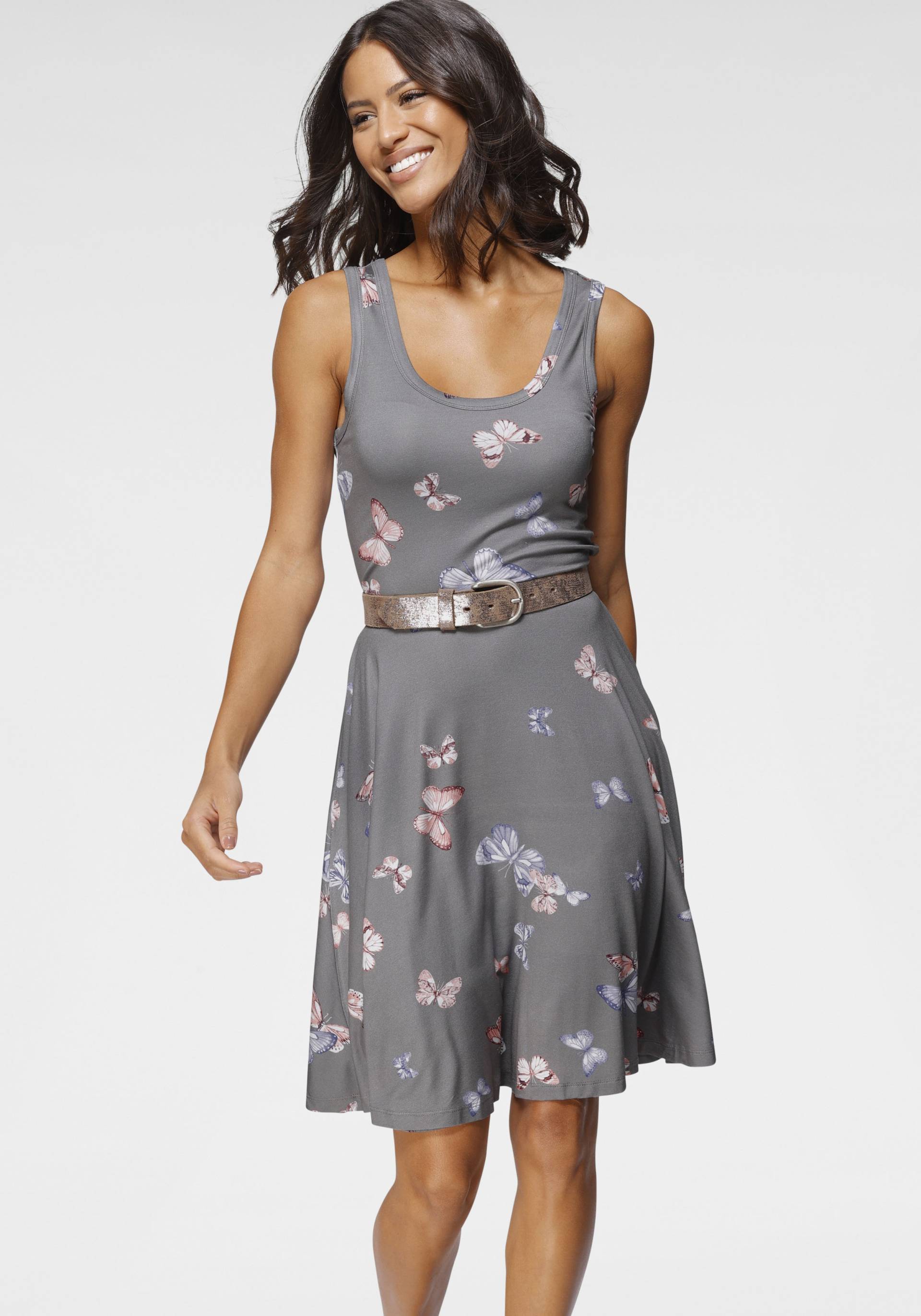 Laura Scott Sommerkleid, figurbetonte Passform, femininer Stil, aus Viskosemischung Laura Scott Sommerkleid, figurbetonte Passform, femininer Stil, aus Viskosemischung von laura scott
