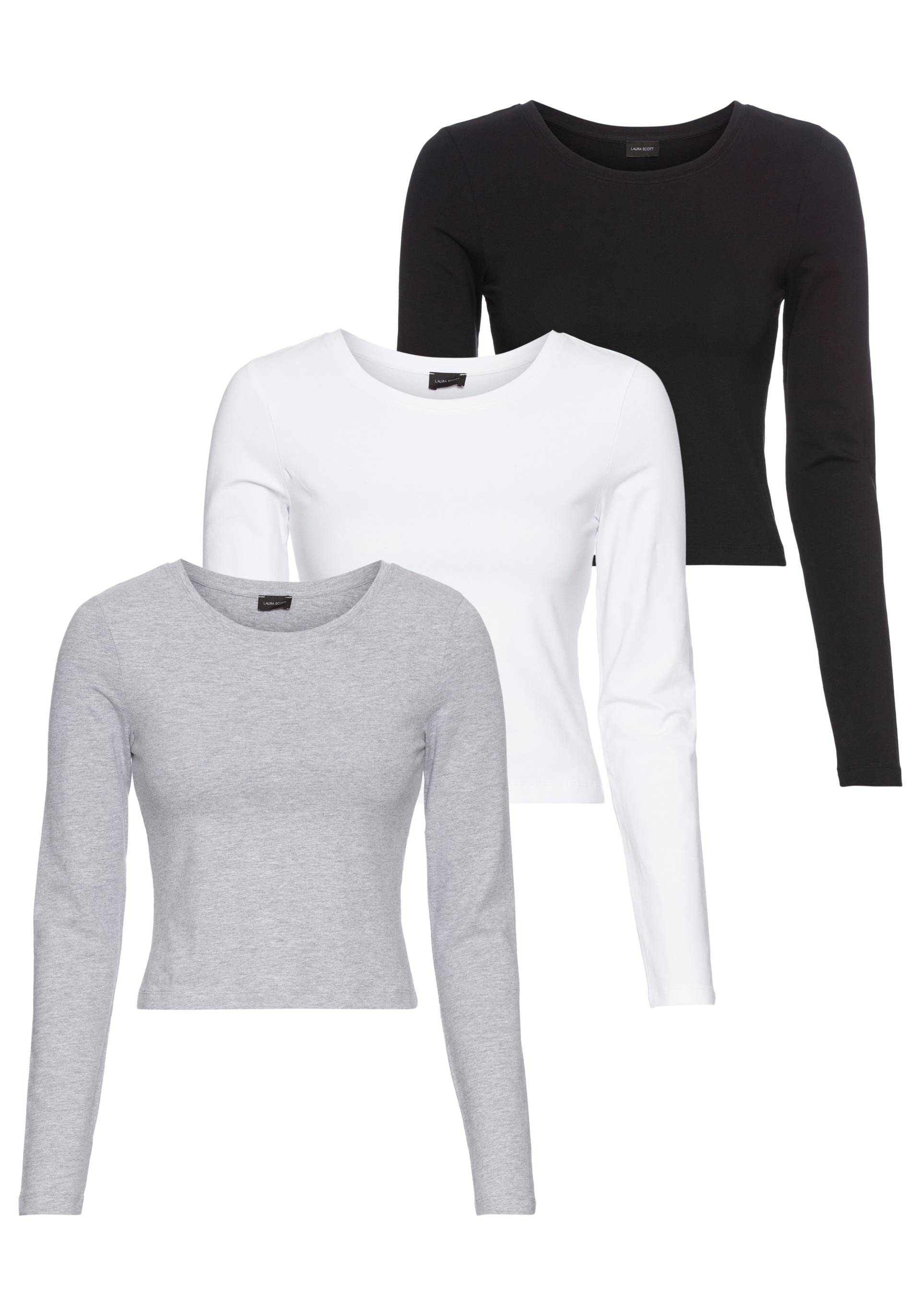 Laura Scott Langarmshirt »cropped«, in modischer Kurzform, Jersey Laura Scott Langarmshirt »cropped«, in modischer Kurzform, Jersey von laura scott