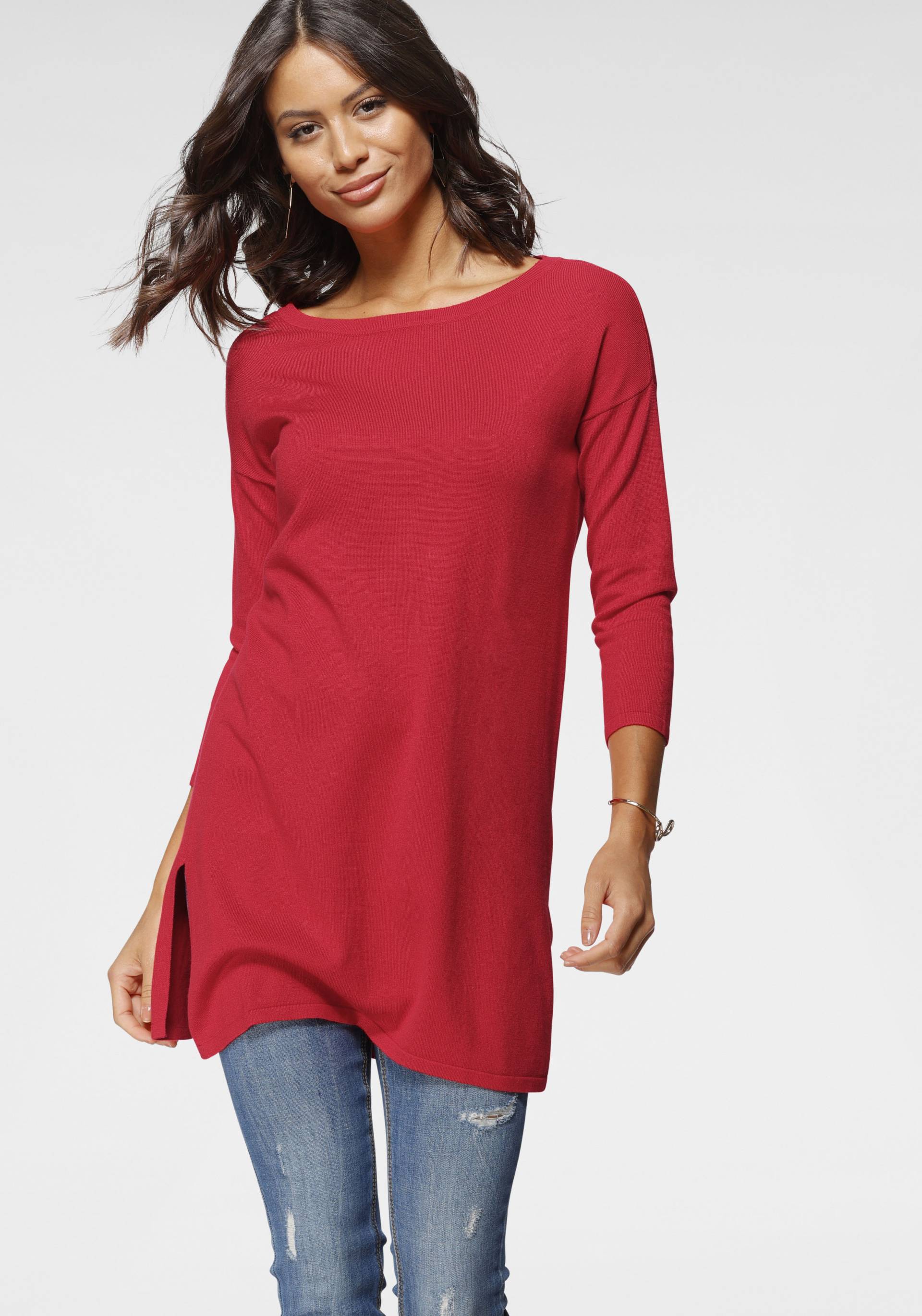 Laura Scott Longpullover, mit Seitenschlitzen Laura Scott Longpullover, mit Seitenschlitzen von laura scott