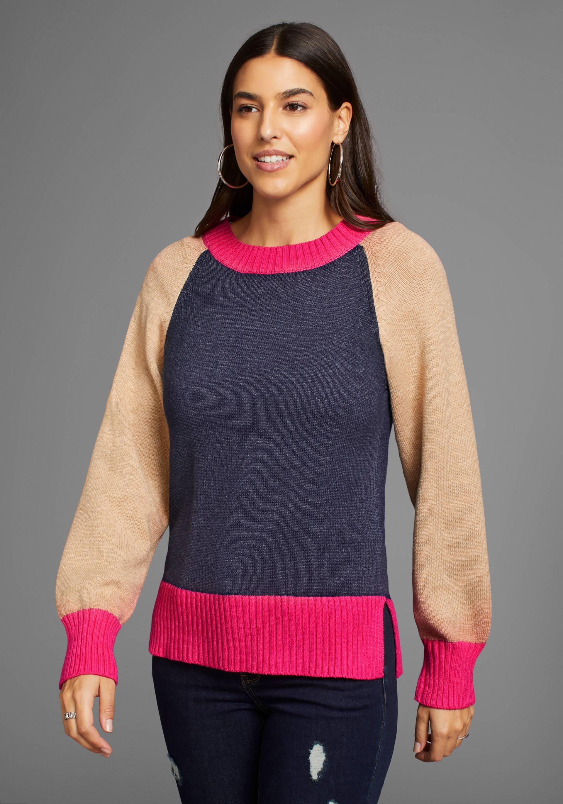 Laura Scott Rundhalspullover, mit Colorblock - NEUE KOLLEKTION Laura Scott Rundhalspullover, mit Colorblock - NEUE KOLLEKTION von laura scott